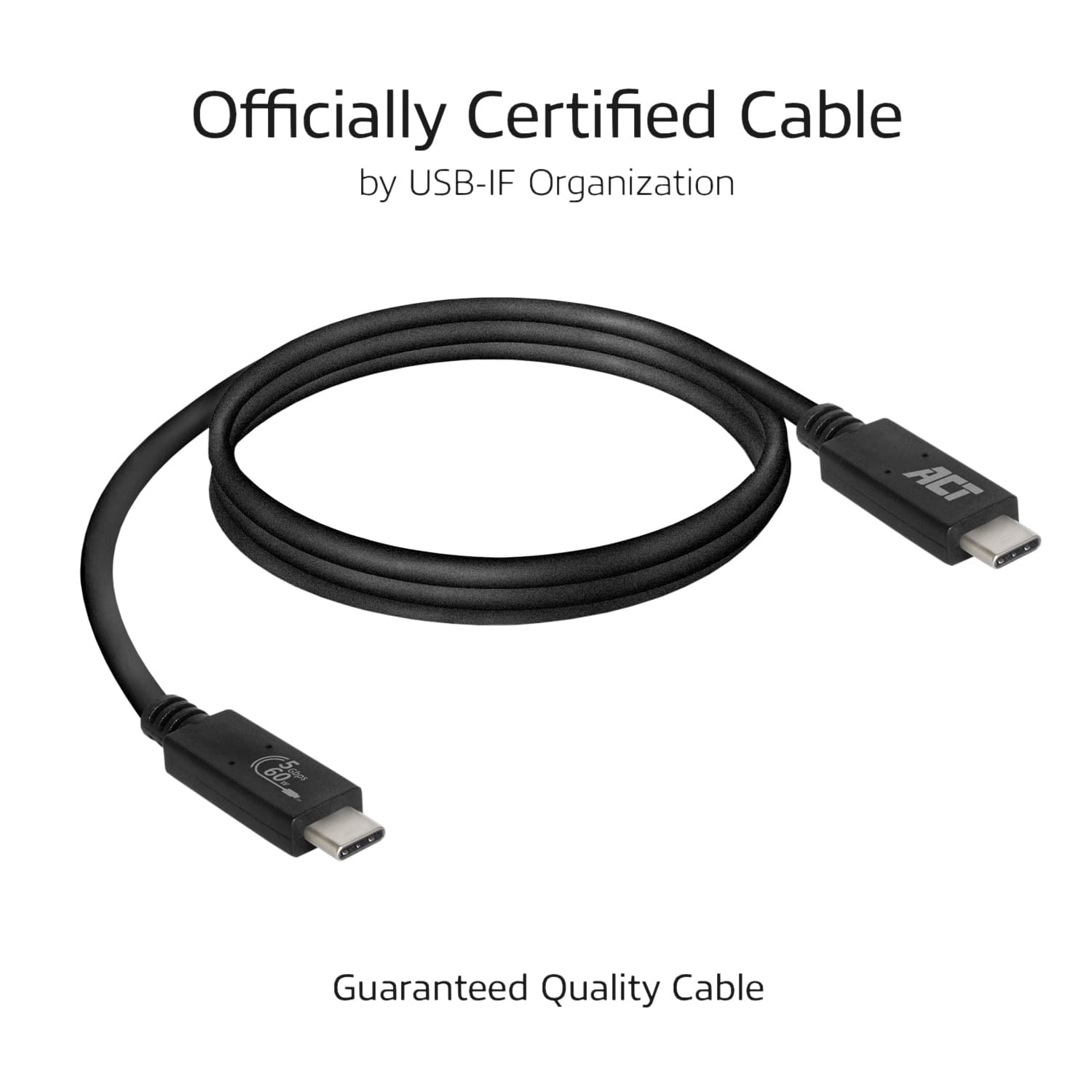Kabel ACT USB 3.2 USB-C USB-IF gecertificeerd 1 meter 4