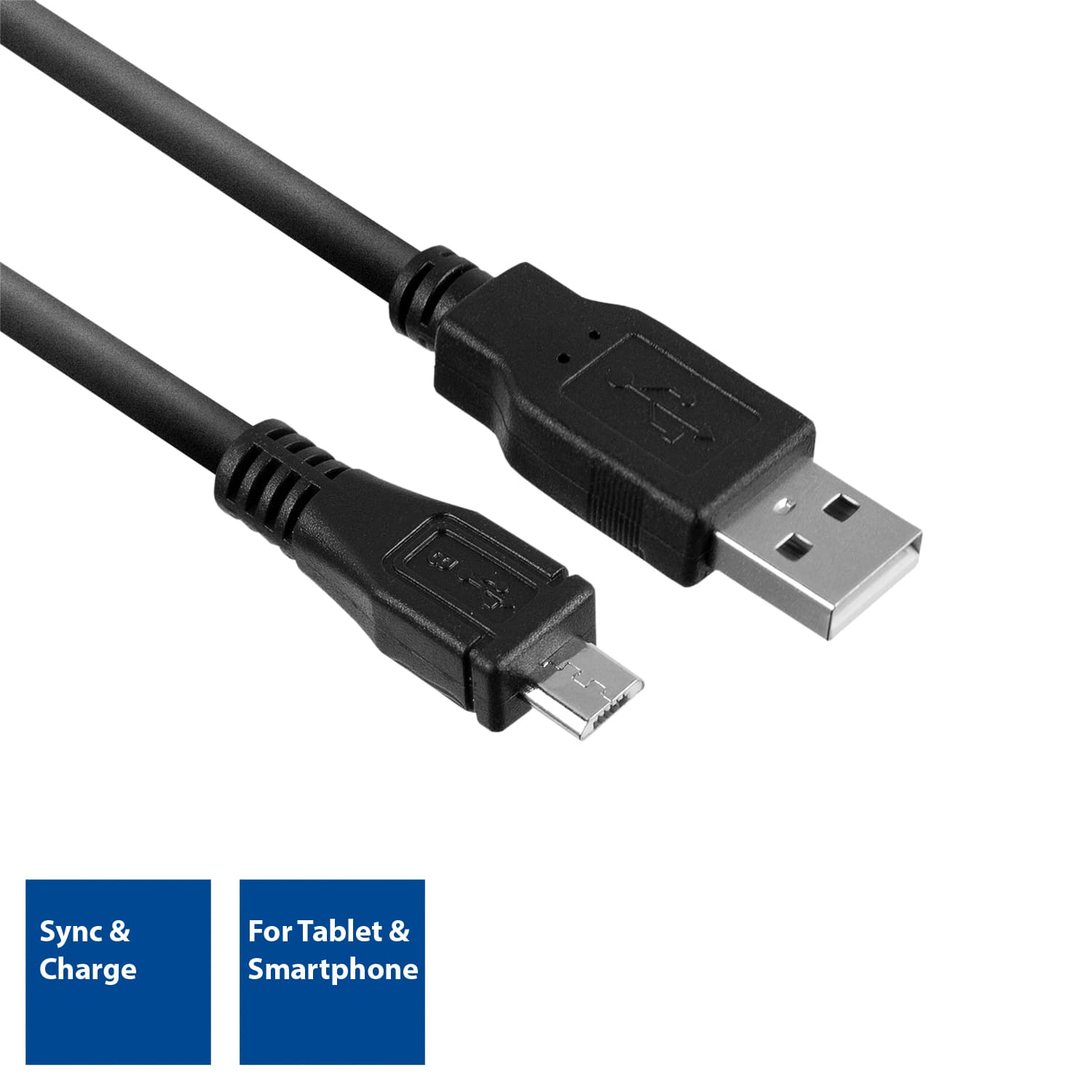 Kabel ACT USB 2.0 naar MicroB laad -en data 1 meter 3