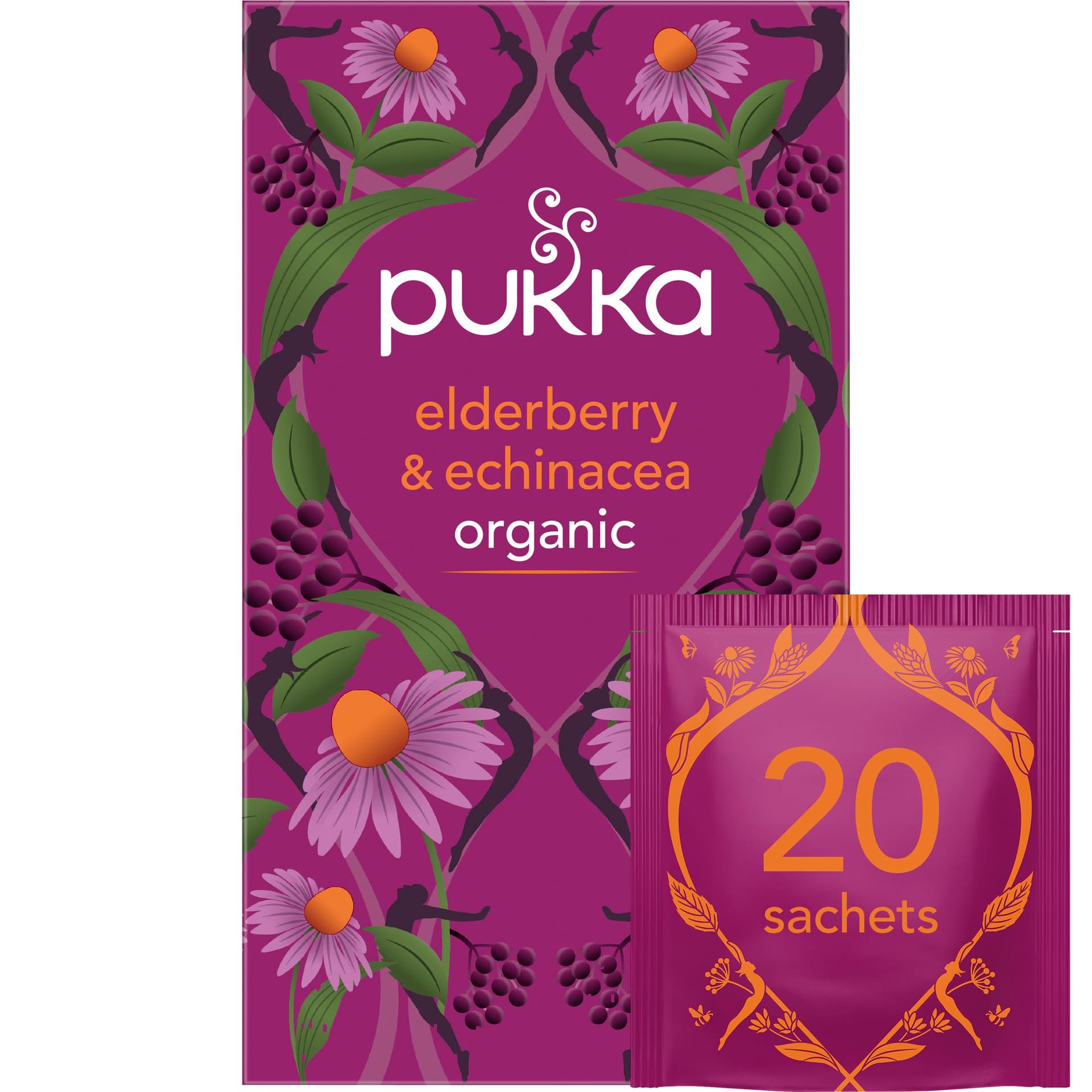 Thee Pukka elderberry en echinacea 20 zakjes 2