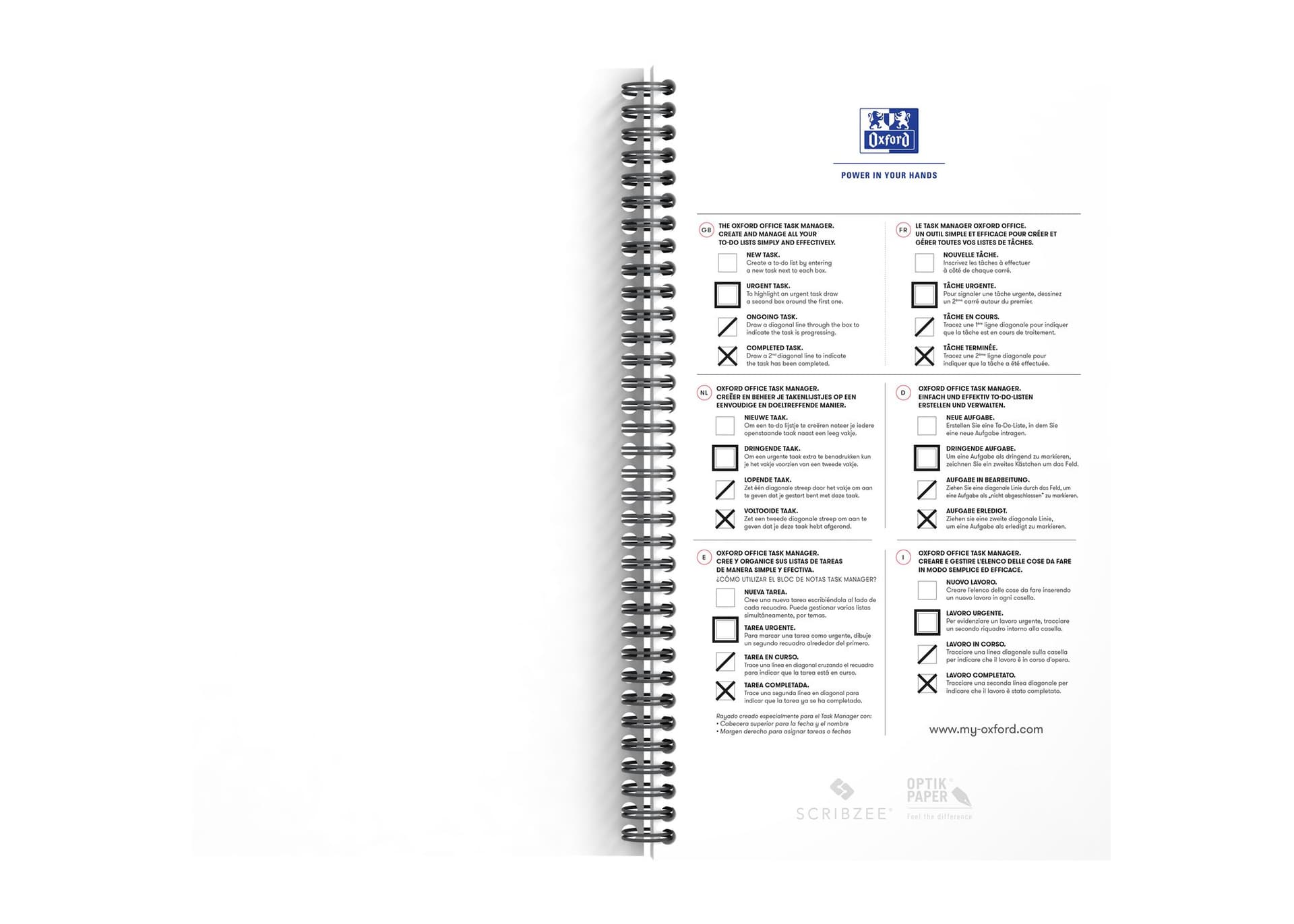 Task Manager Oxford 141x246 mm 115vel blauw 3
