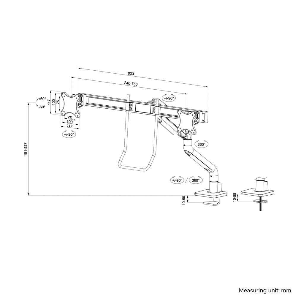 Monitorarm Neomounts NEXT One dual 17-32" zwart 5