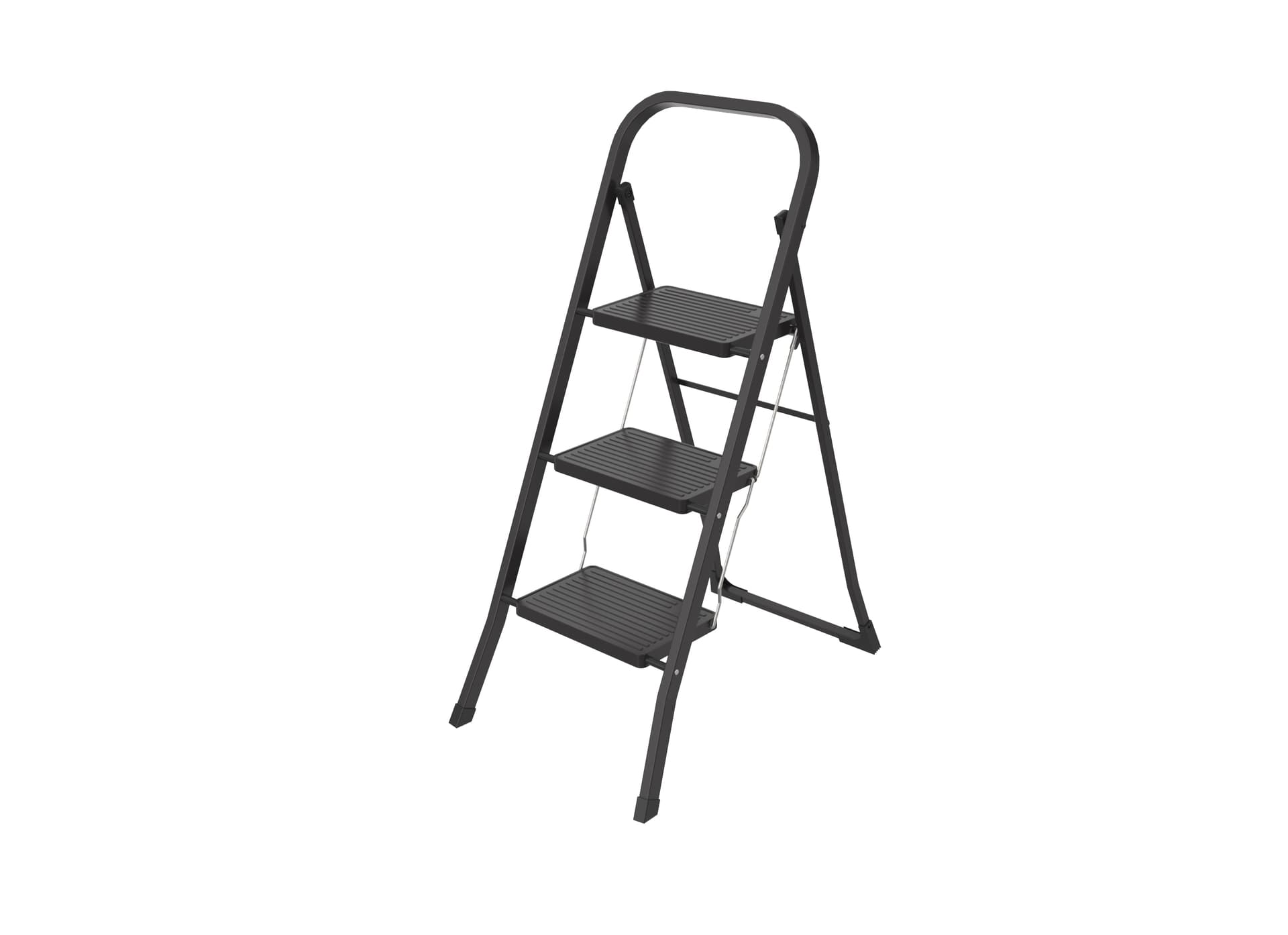 Huishoudtrap BRASQ 3 treden SL300 zwart