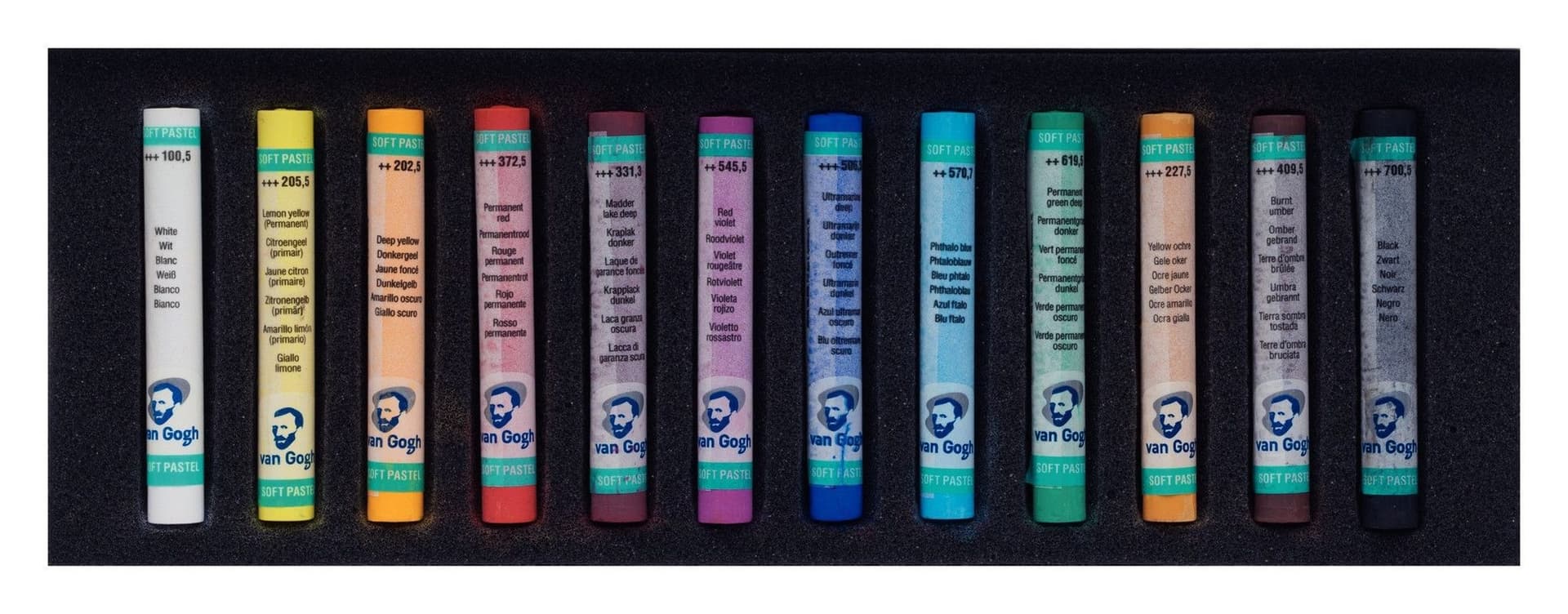 Pastelkrijt Talens Van Gogh zacht assorti doos à 12 stuks 2