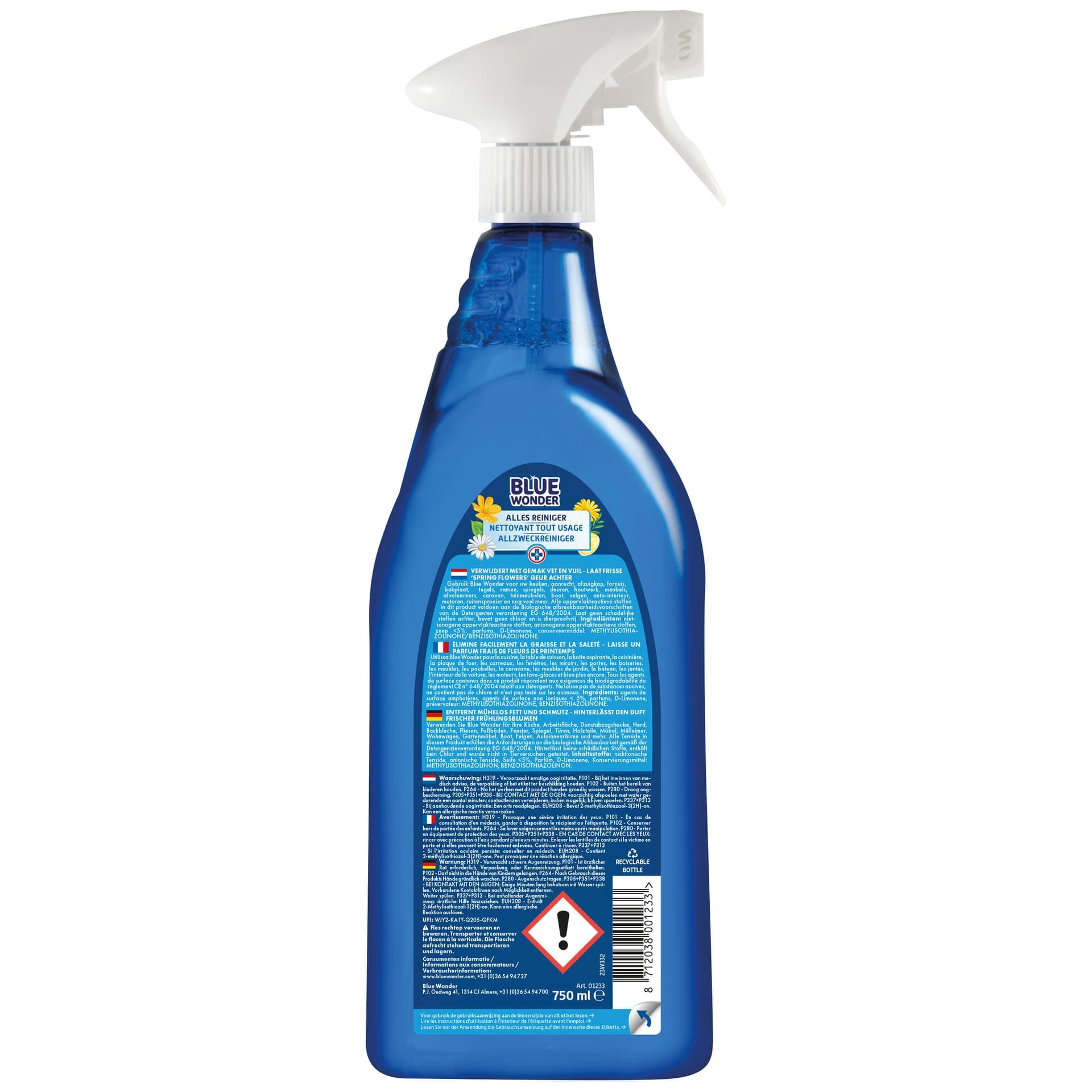 Allesreiniger Blue Wonder spray 750ml 2