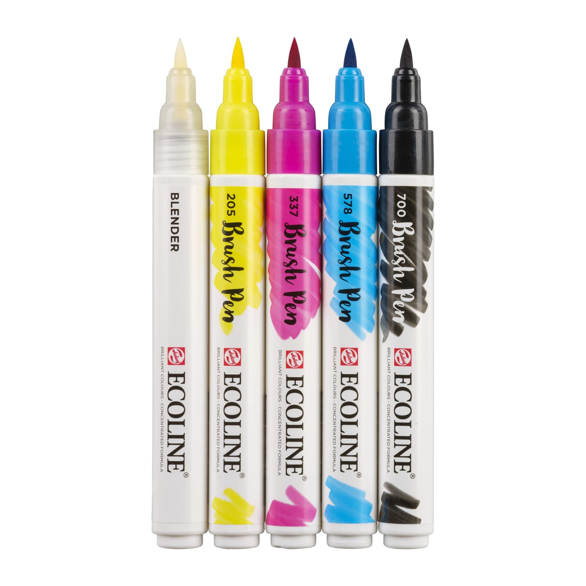 Brushpen Talens Ecoline set à 5 stuks primair 2