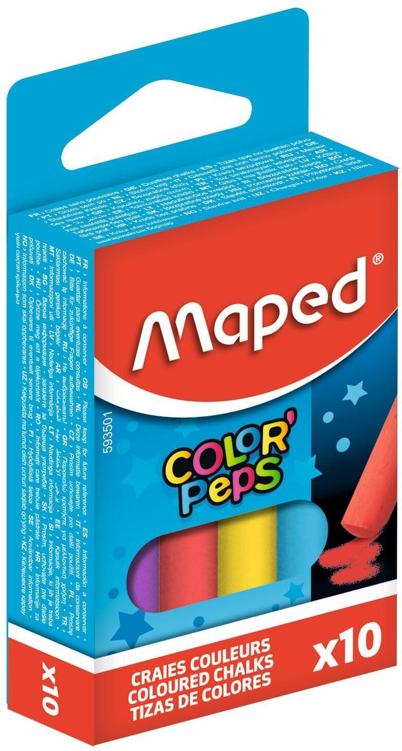 Schoolbordkrijt Maped Color'Peps set á 10 stuks assorti 2
