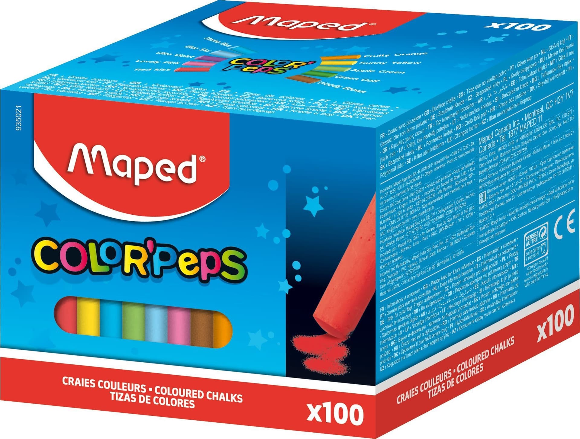 Schoolbordkrijt Maped Color'Peps doos á 100 stuks assorti 2