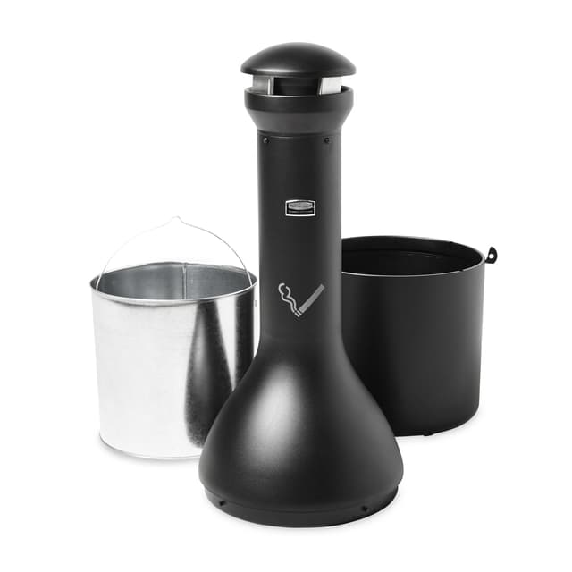 Asbak Rubbermaid Infinity Genie staand zwart 4
