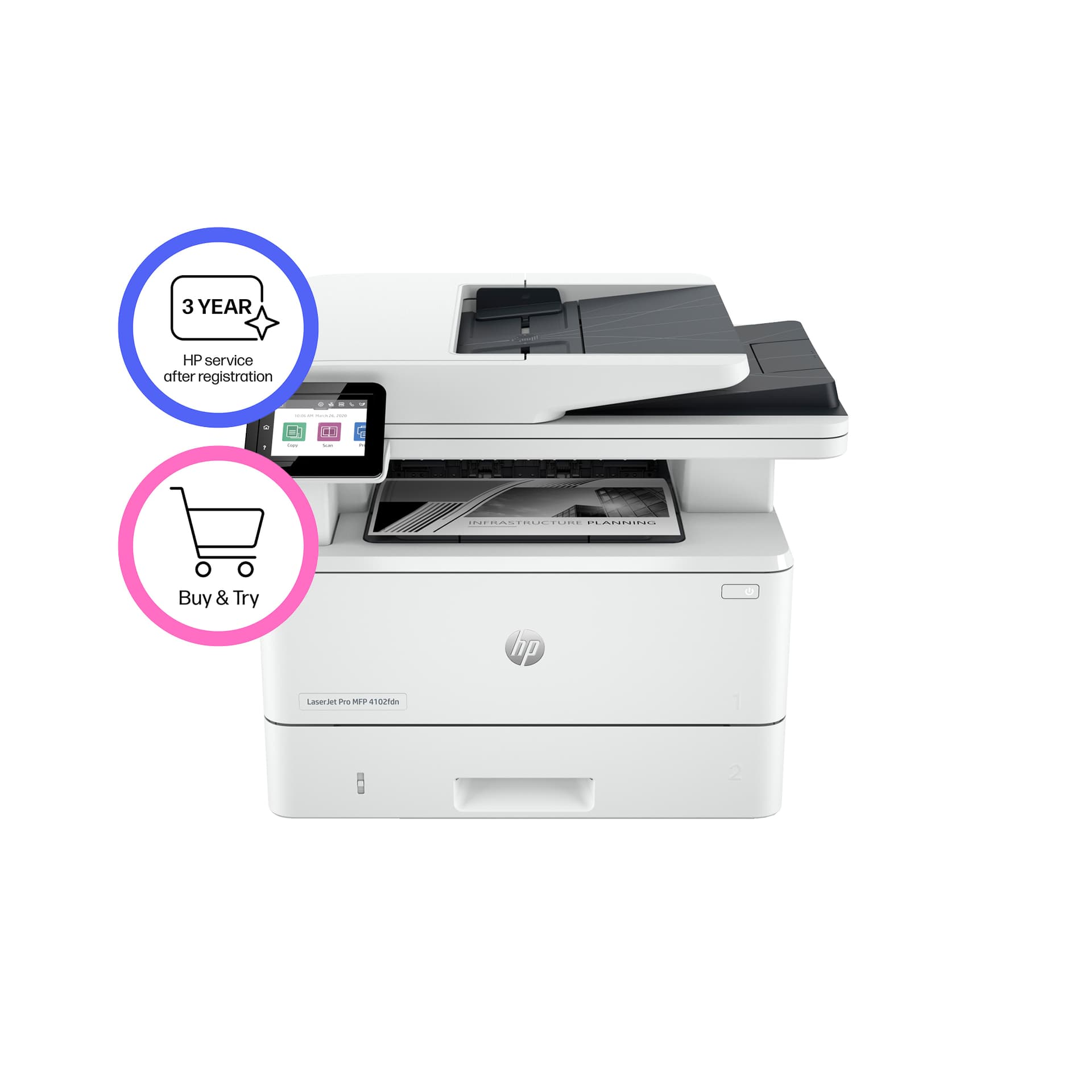 Multifunctional Laser printer HP laserjet 4102fdn 3