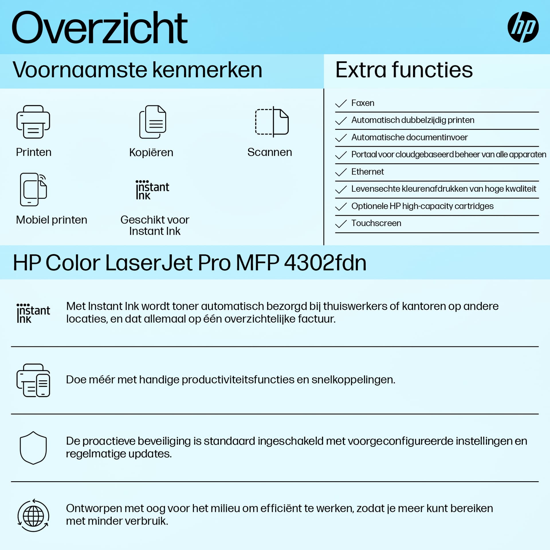 Multifunctional Laser printer HP Color LaserJet 4302fdn 6