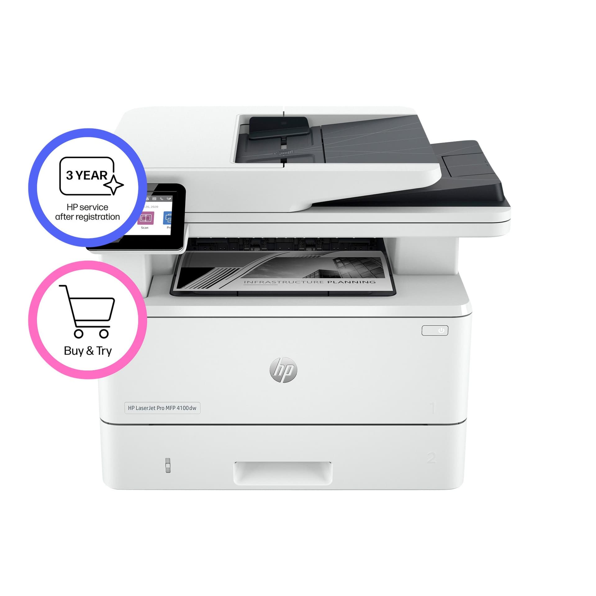 Multifunctional Laser printer HP laserjet 4102dw 3
