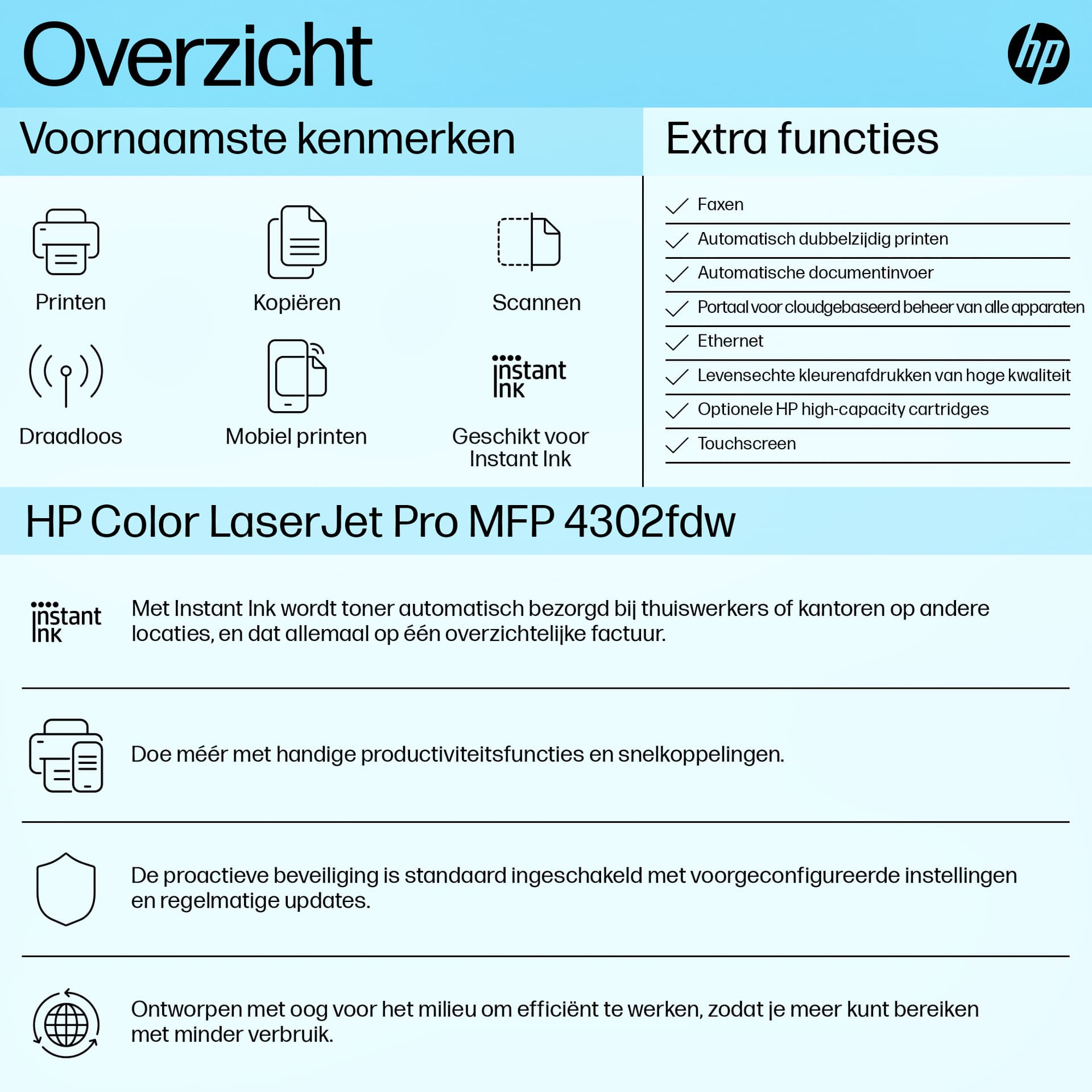 Multifunctional Laser printer HP Color LaserJet 4302fdw 6