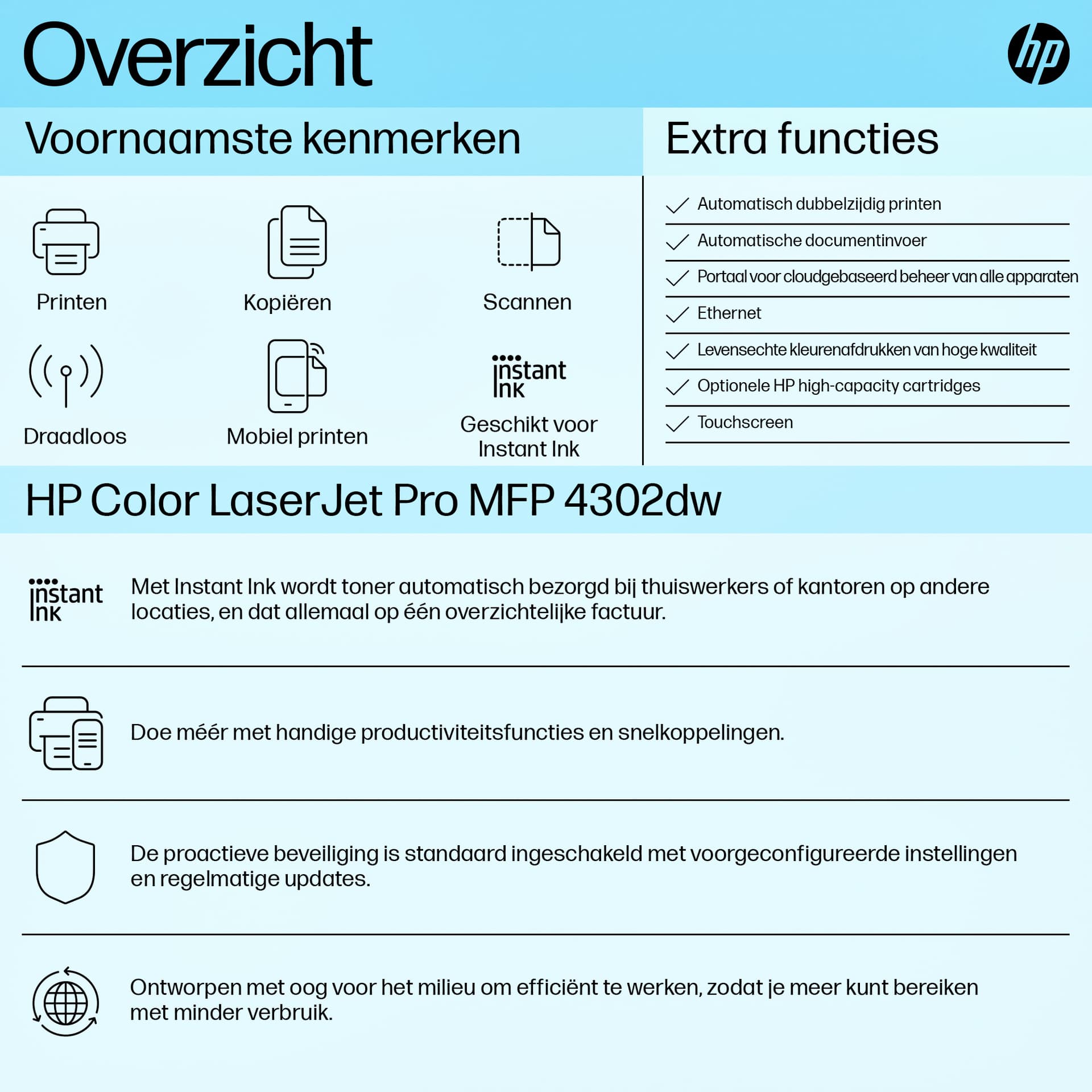 Multifunctional Laser printer HP Color LaserJet 4302dw 6