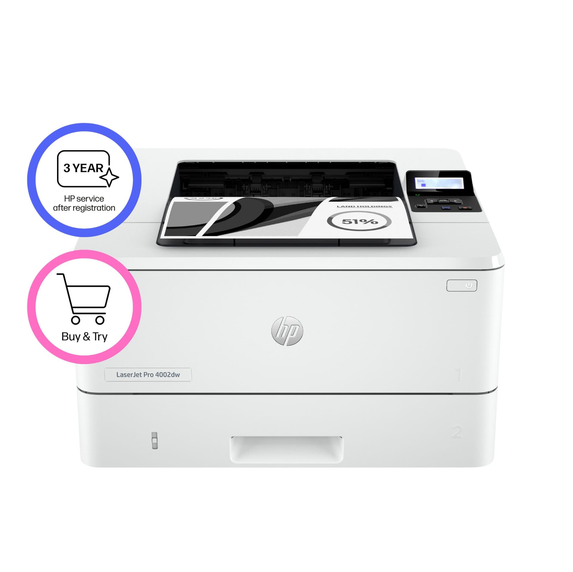 Printer laser HP LaserJet 4002dw 3