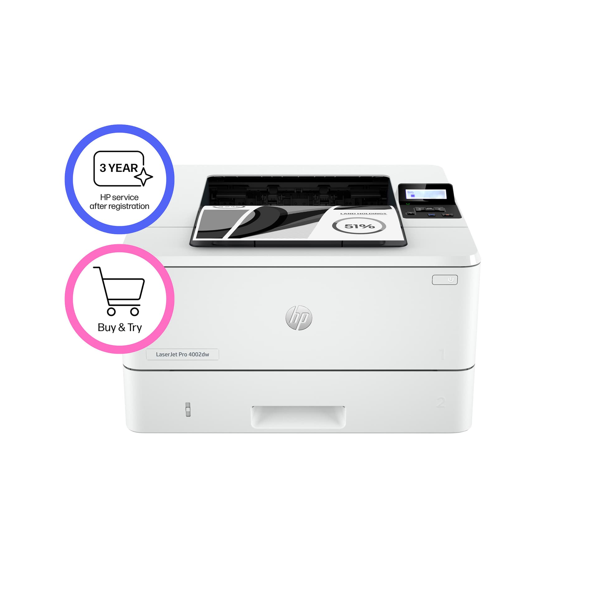 Printer laser HP LaserJet 4002dw 4
