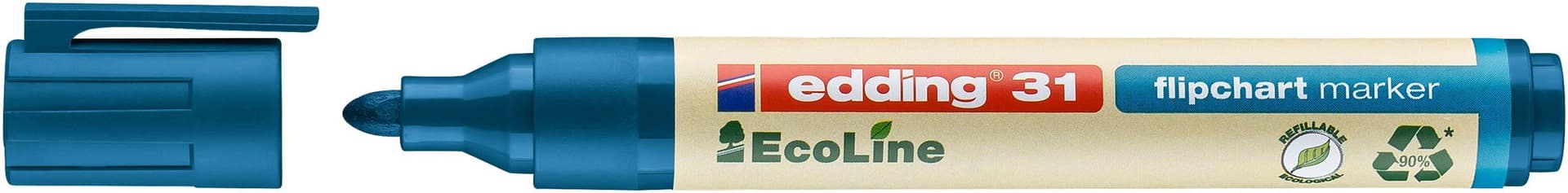 Viltstift edding 31 EcoLine voor flipover rond 1.5-3mm blauw