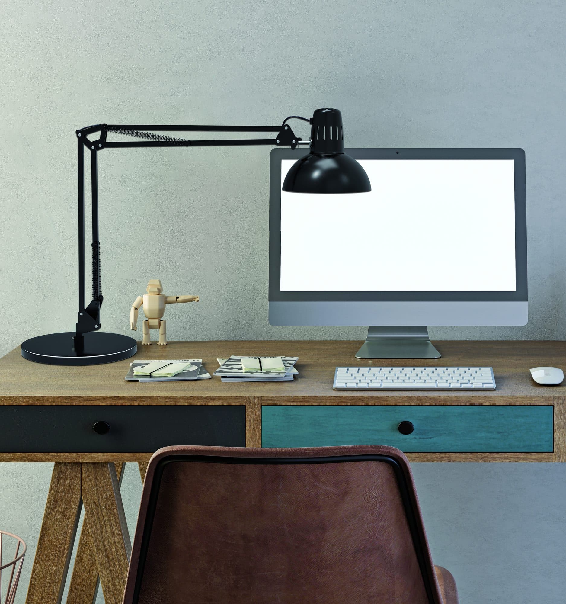 Bureaulamp MAUL Study voet excl.LED lamp E27 zwart 2