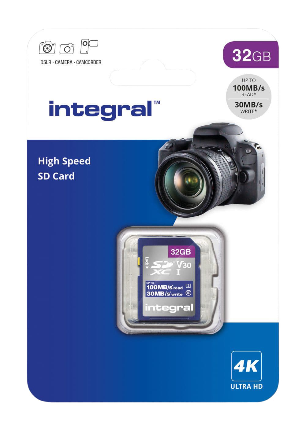 Geheugenkaart Integral SDHC-XC 32GB High Speed 2
