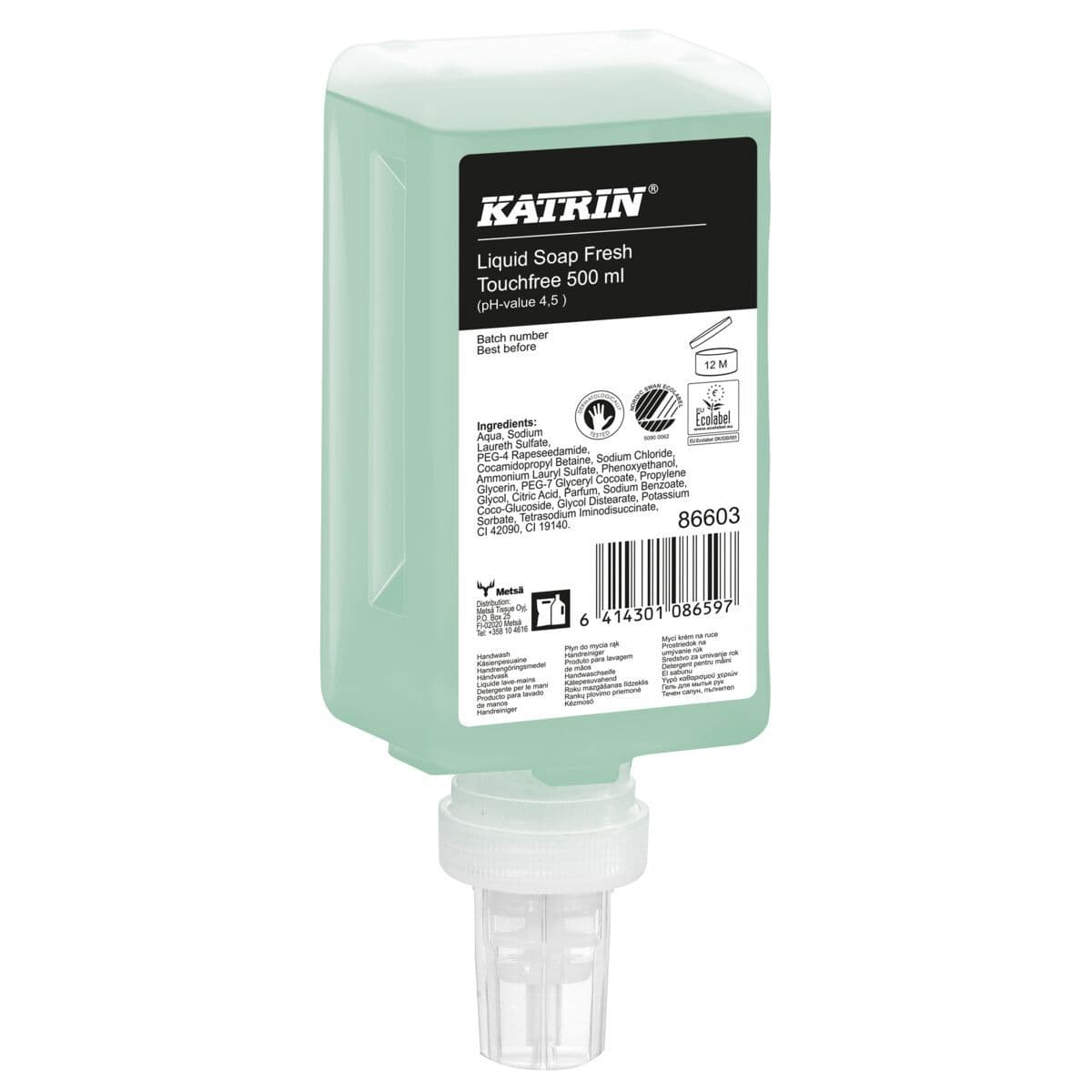 Handzeep Katrin Fresh vloeibaar touchfree 500ml 86603