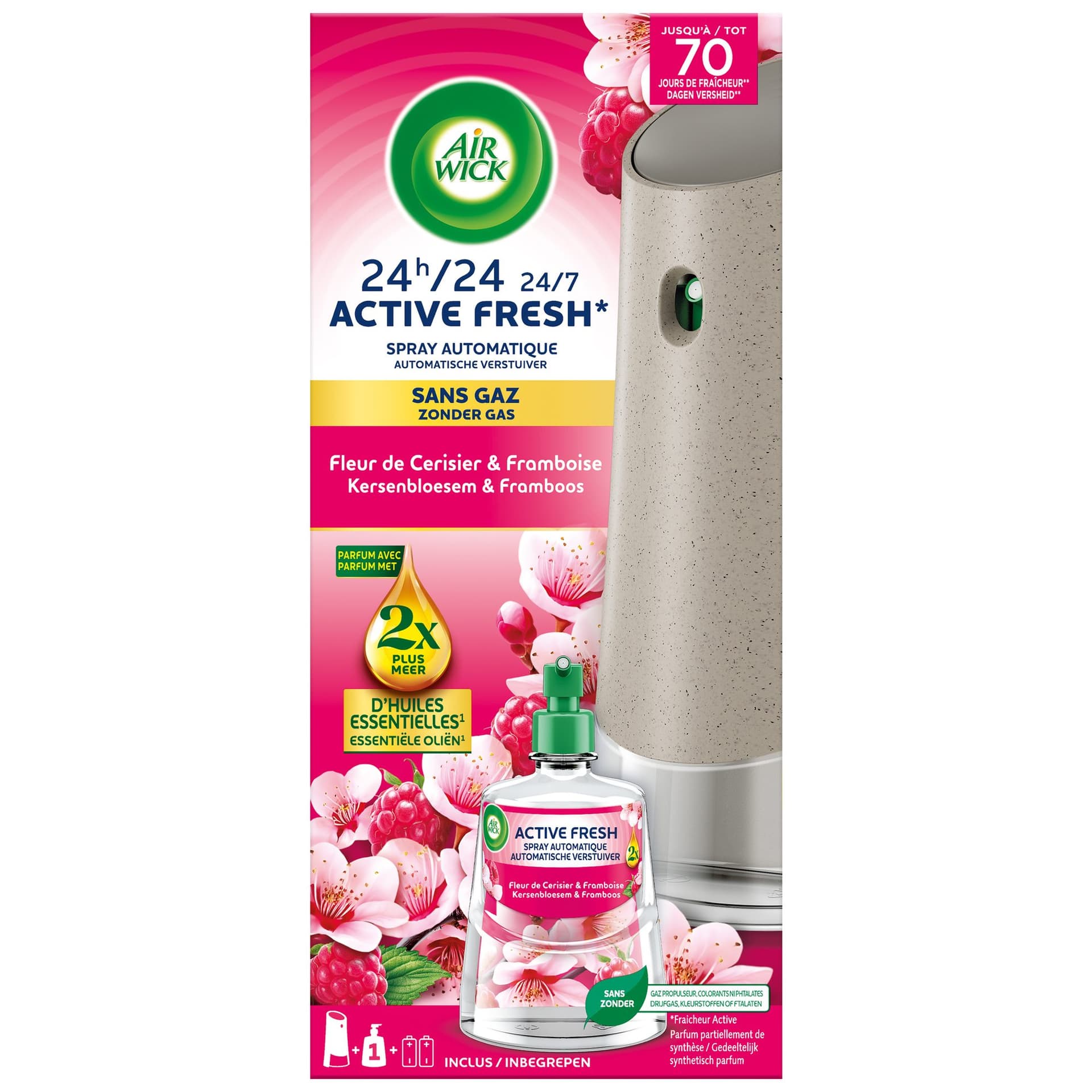 Luchtverfrisser AirWick AF Kersenbloesem framboos Starter Kit 228ml