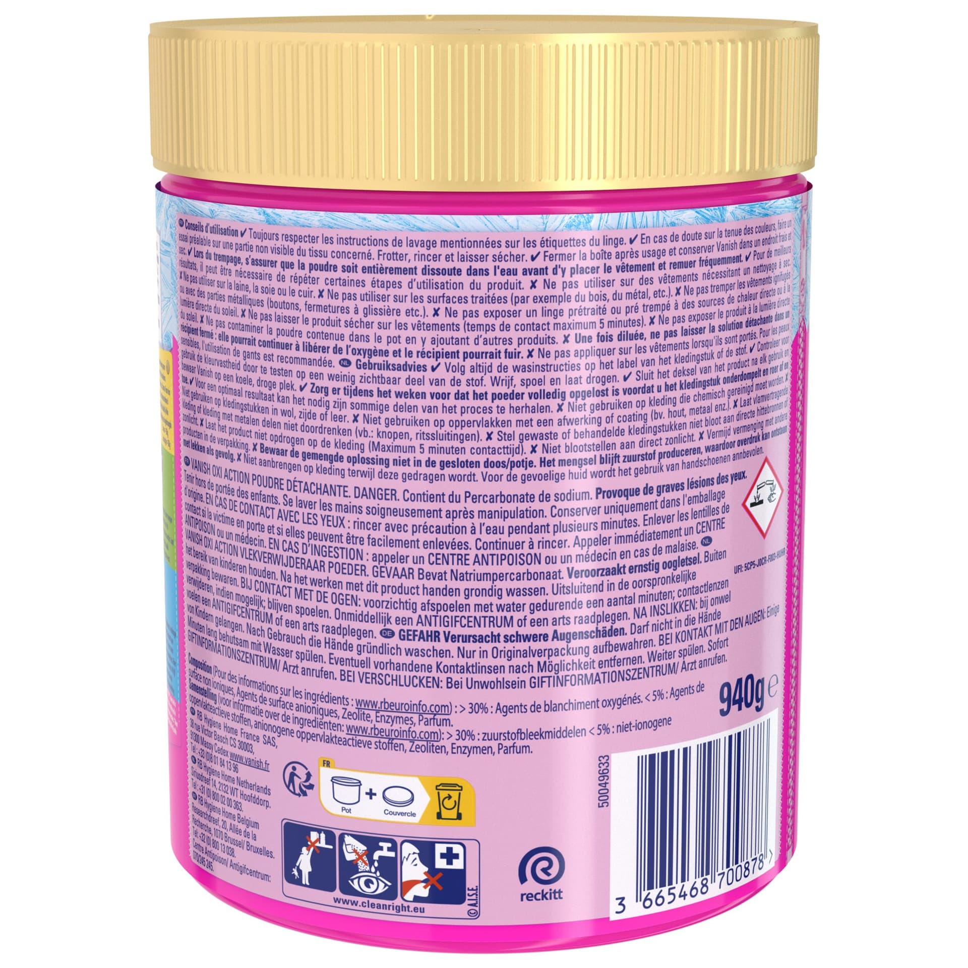 Wasbooster Vanish Oxi Action poeder 940g 2