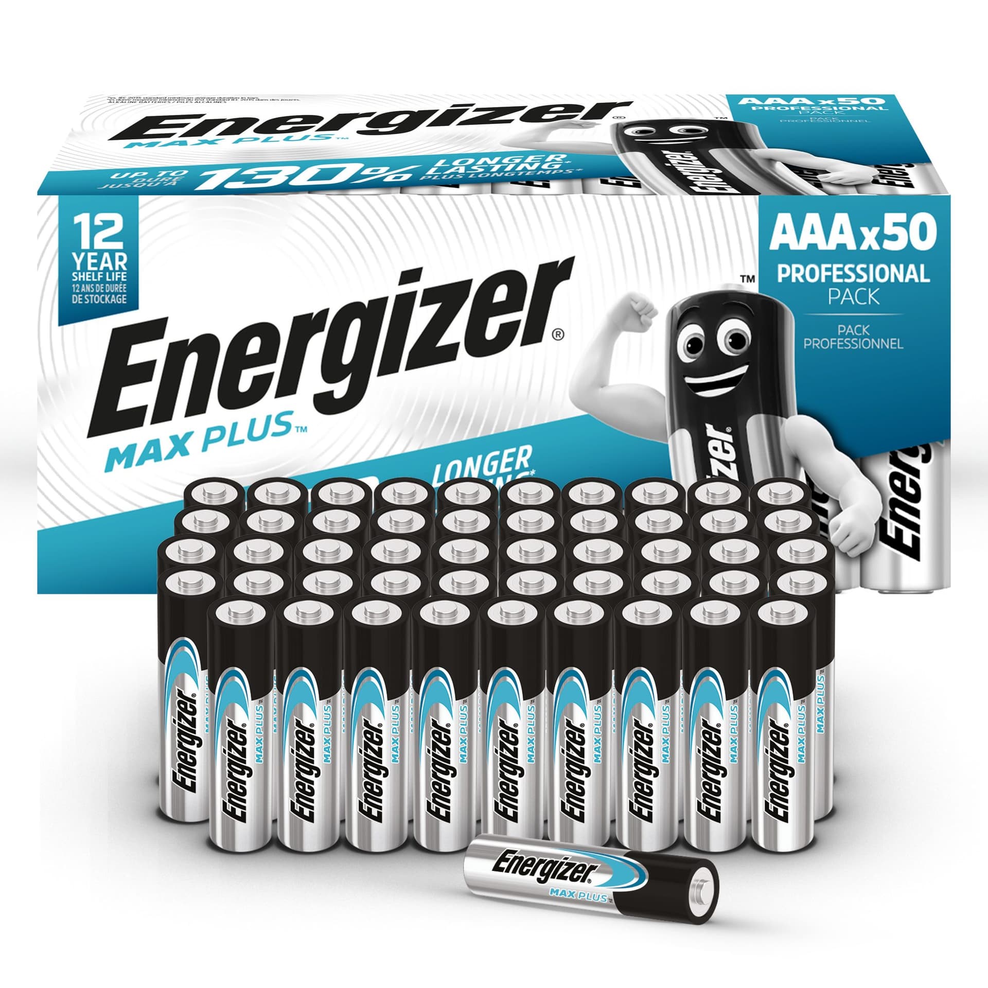 Batterij Energizer Max Plus 50x AAA alkaline 2