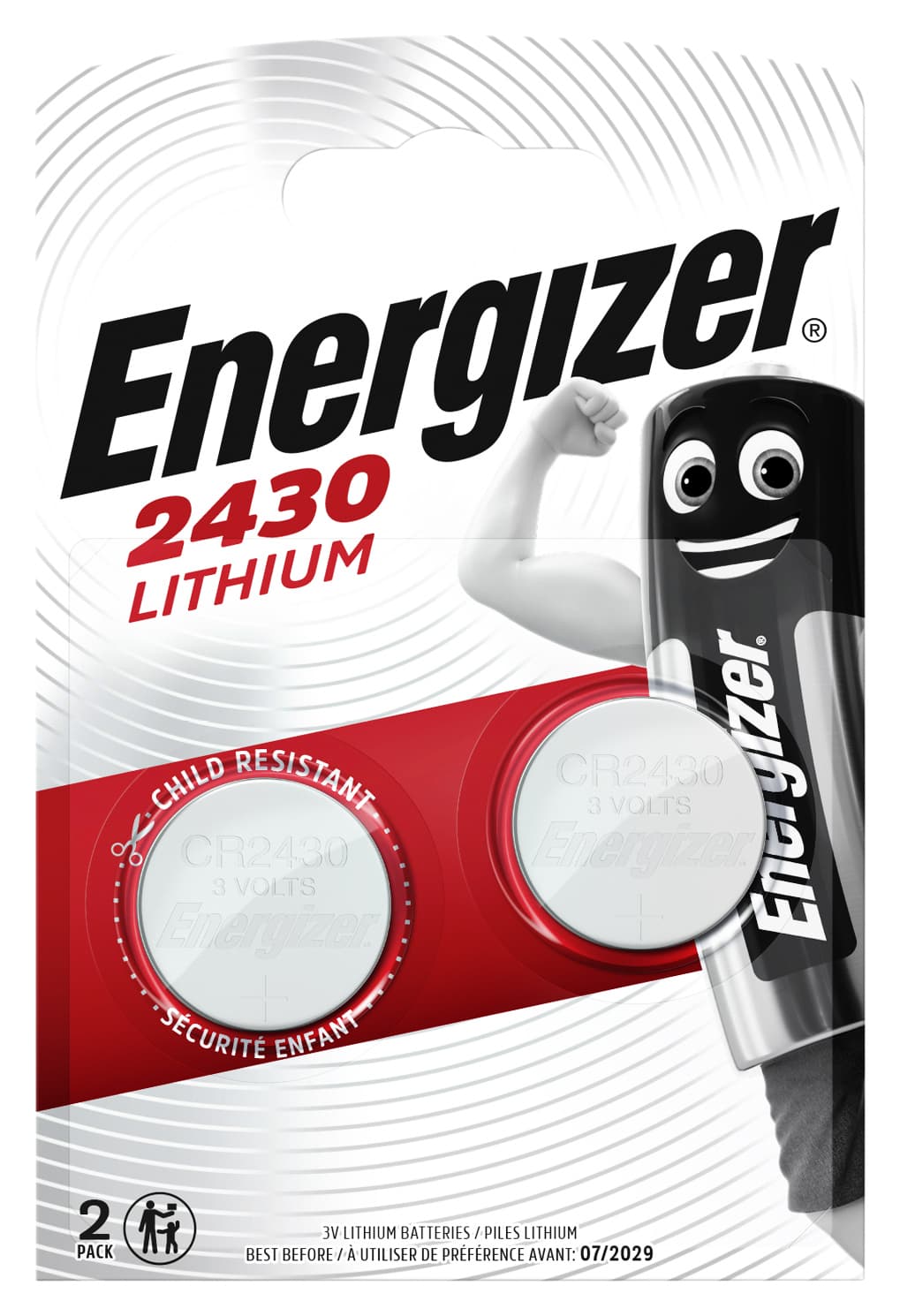 Batterij Energizer knoopcel 2x CR2430 lithium