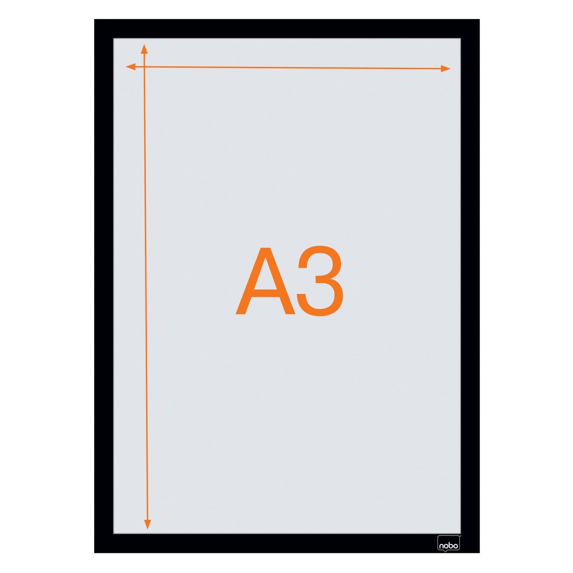 Infokader Nobo zelfklevend A3 zwart 2 stuks 6