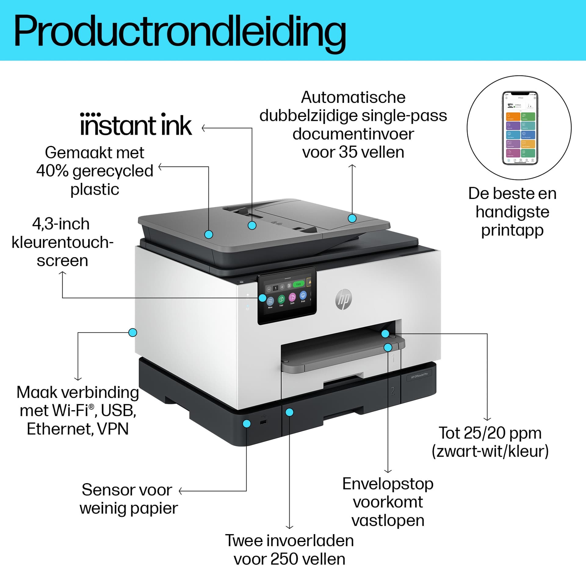 Multifunctional inktjet printer HP Officejet 9132E 6