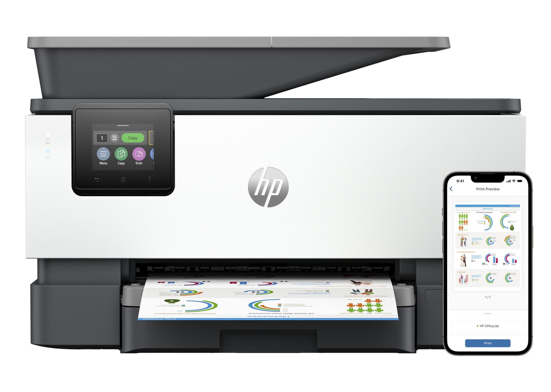 Multifunctional inktjet printer HP Officejet 9120E 2
