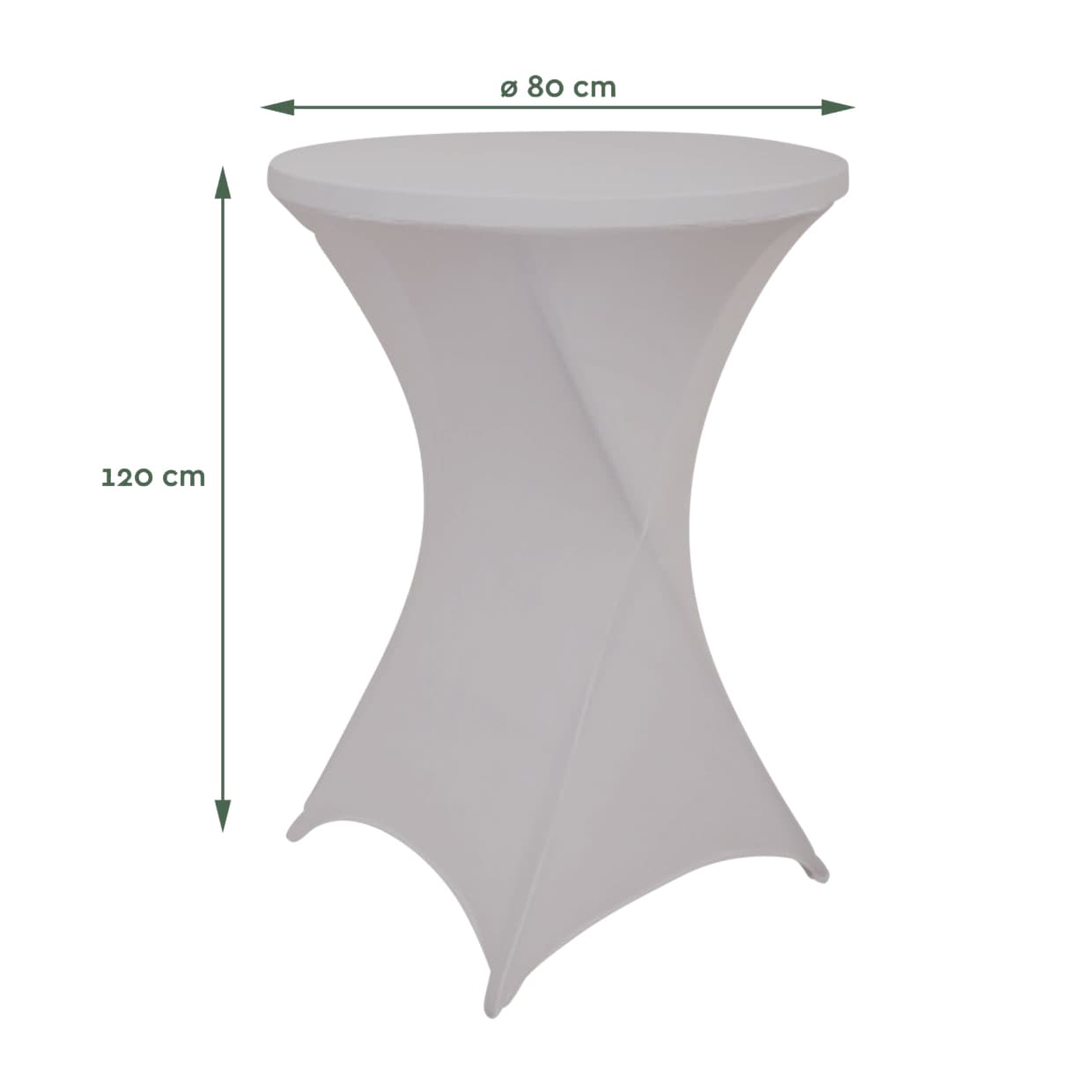 Tafelrok BRASQ voor statafel 80cm grijs 2