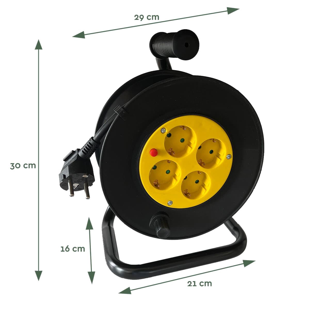 Kabelhaspel BRASQ Pro 4 voudig 10 meter zwart 2