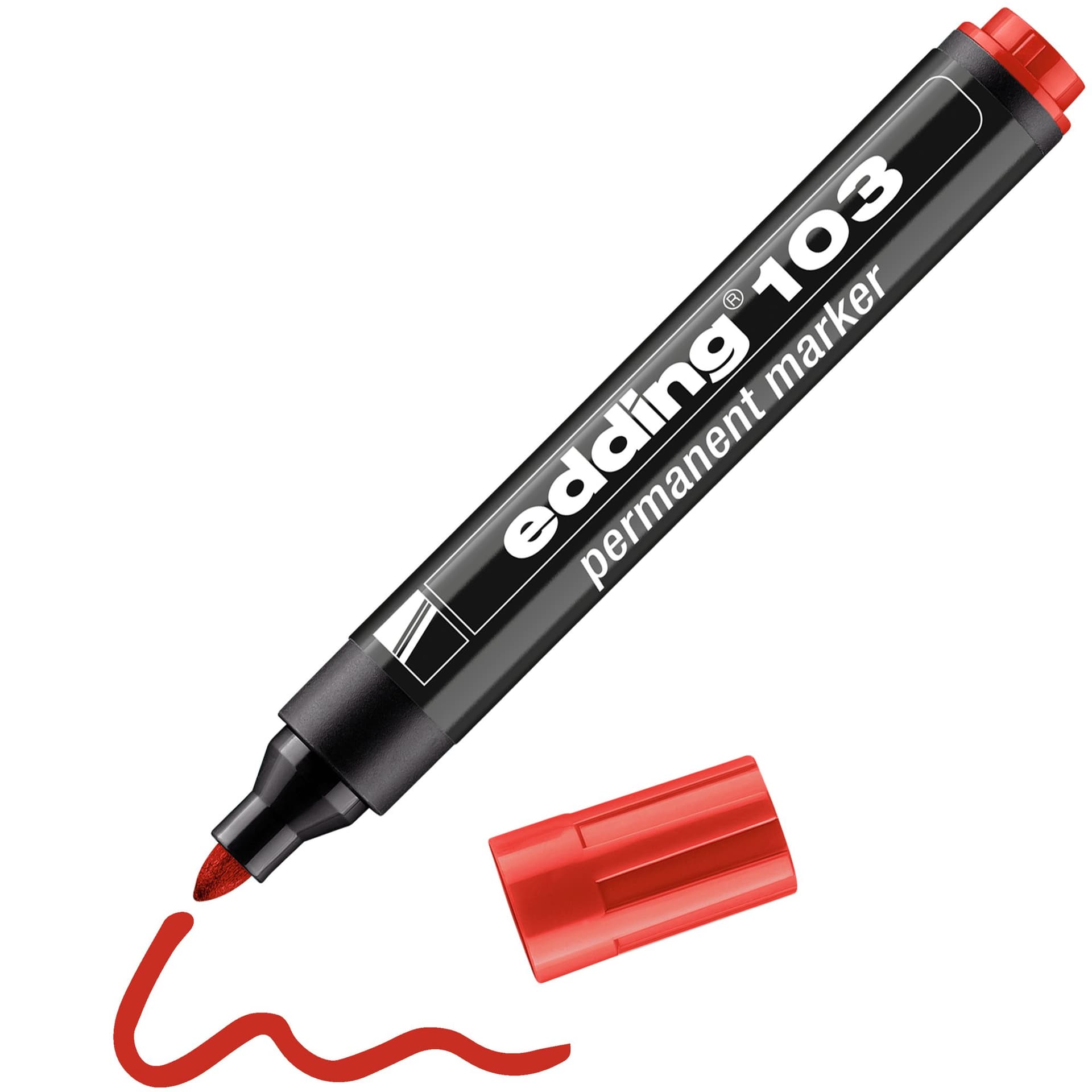 Viltstift edding 103 rond medium rood 3