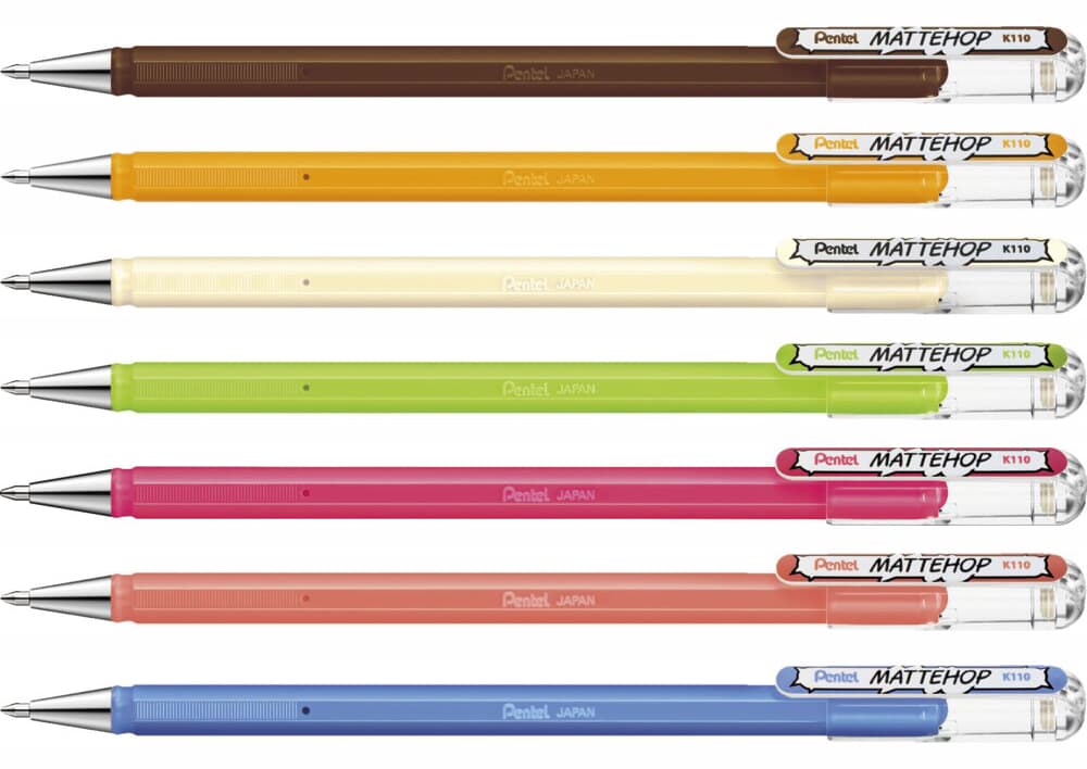 Gelschrijver Pentel K110 Mattehop  Fun Original M ass blister à 7st 2
