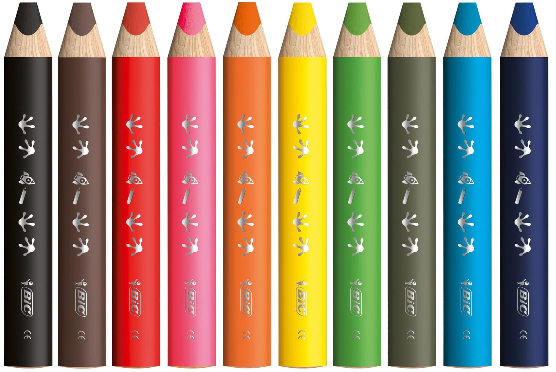 Kleurpotloden BicKids Multi Surface + puntenslijper assorti 10 stuks 5