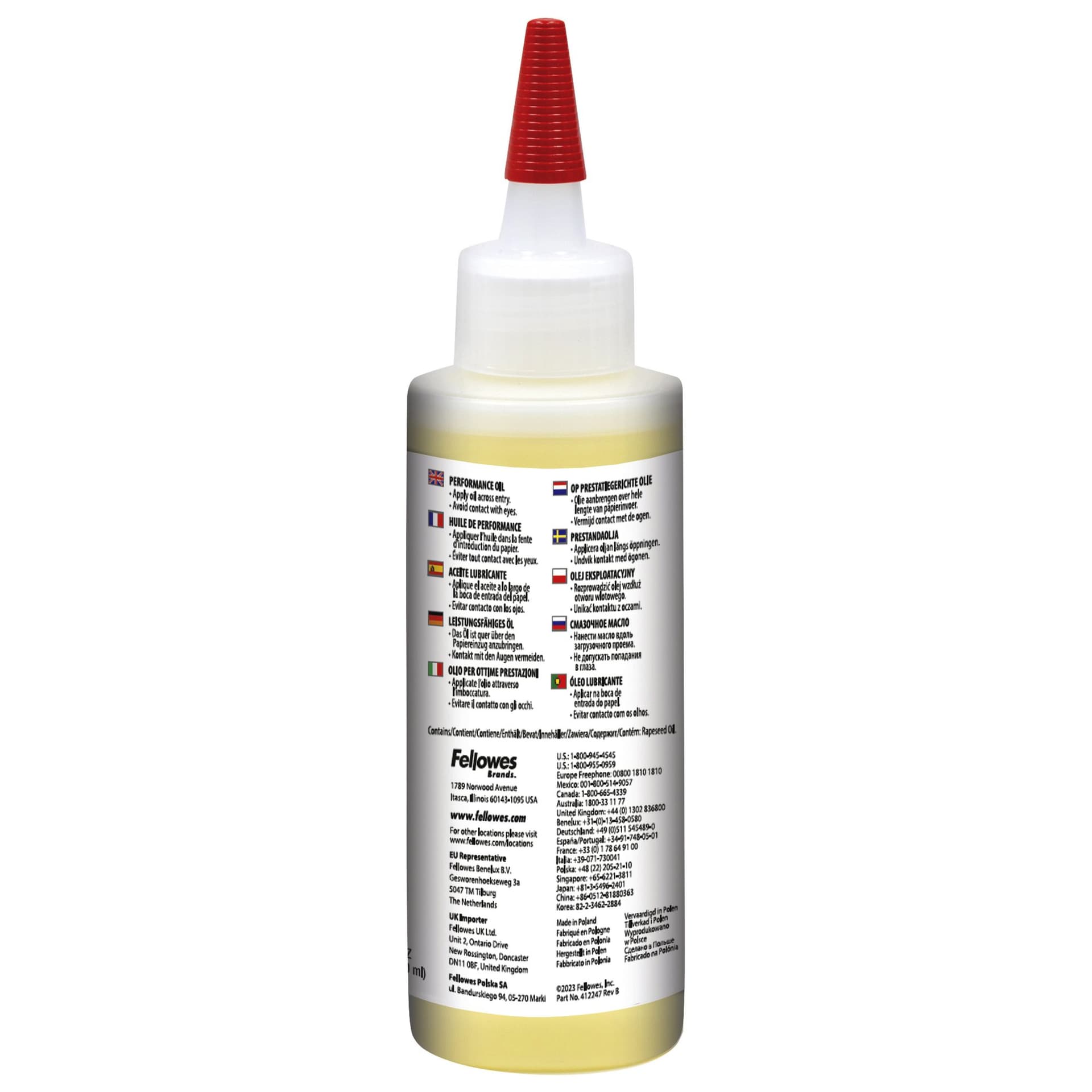 Olie voor papiervernietiger Fellowes 120ml 2