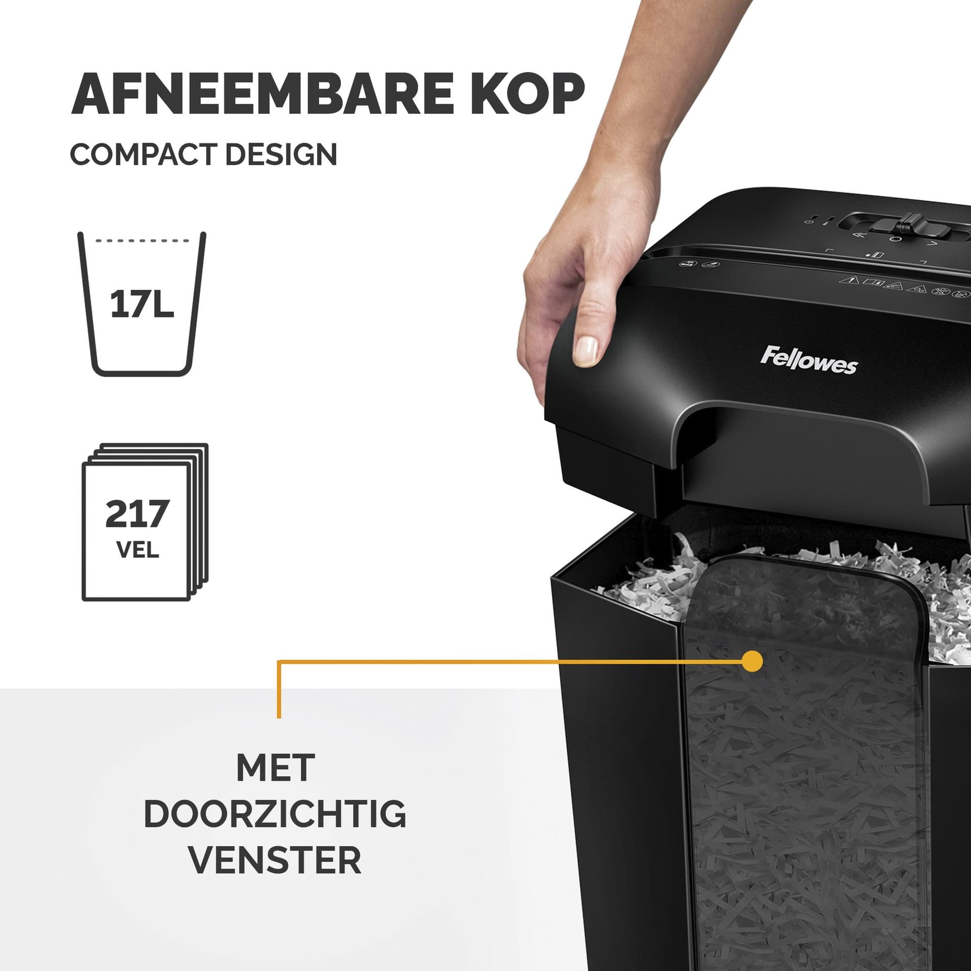 Papiervernietiger Fellowes Powershred LX50 snippers 4x37mm zwart 6