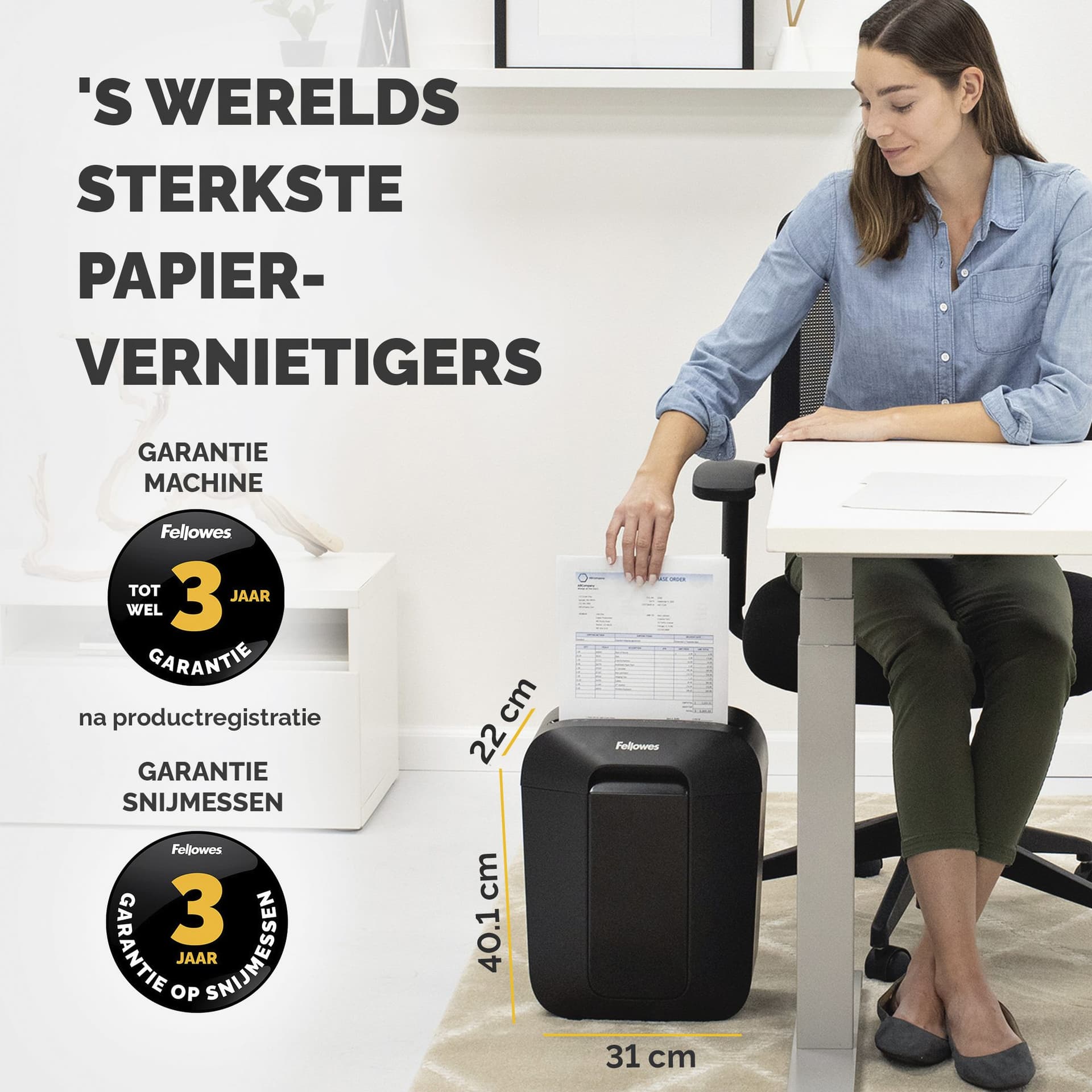 Papiervernietiger Fellowes Powershred LX50 snippers 4x37mm zwart 7