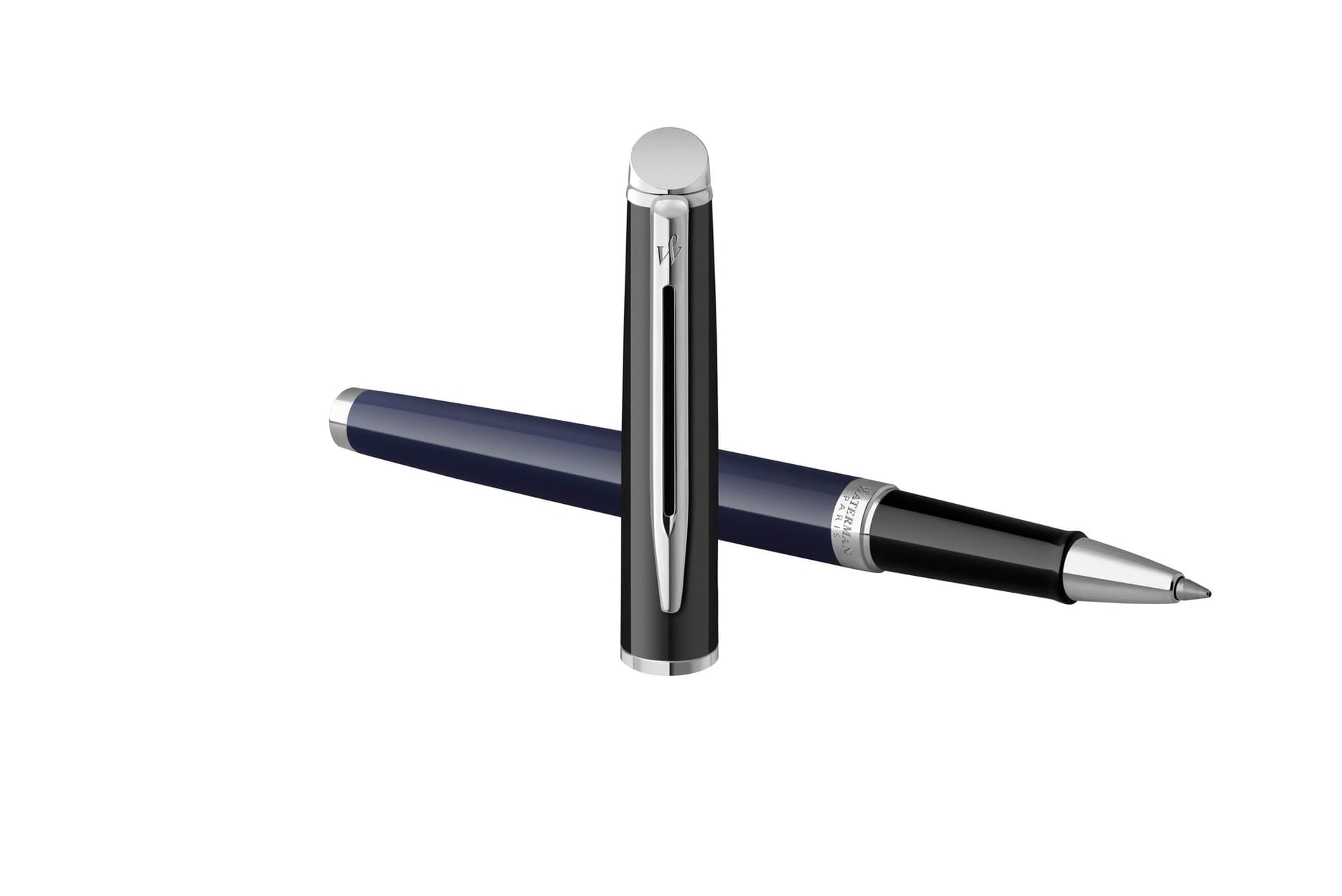Rollerpen Waterman Hémisphère Colour Blocking black en blue CT fijn 3