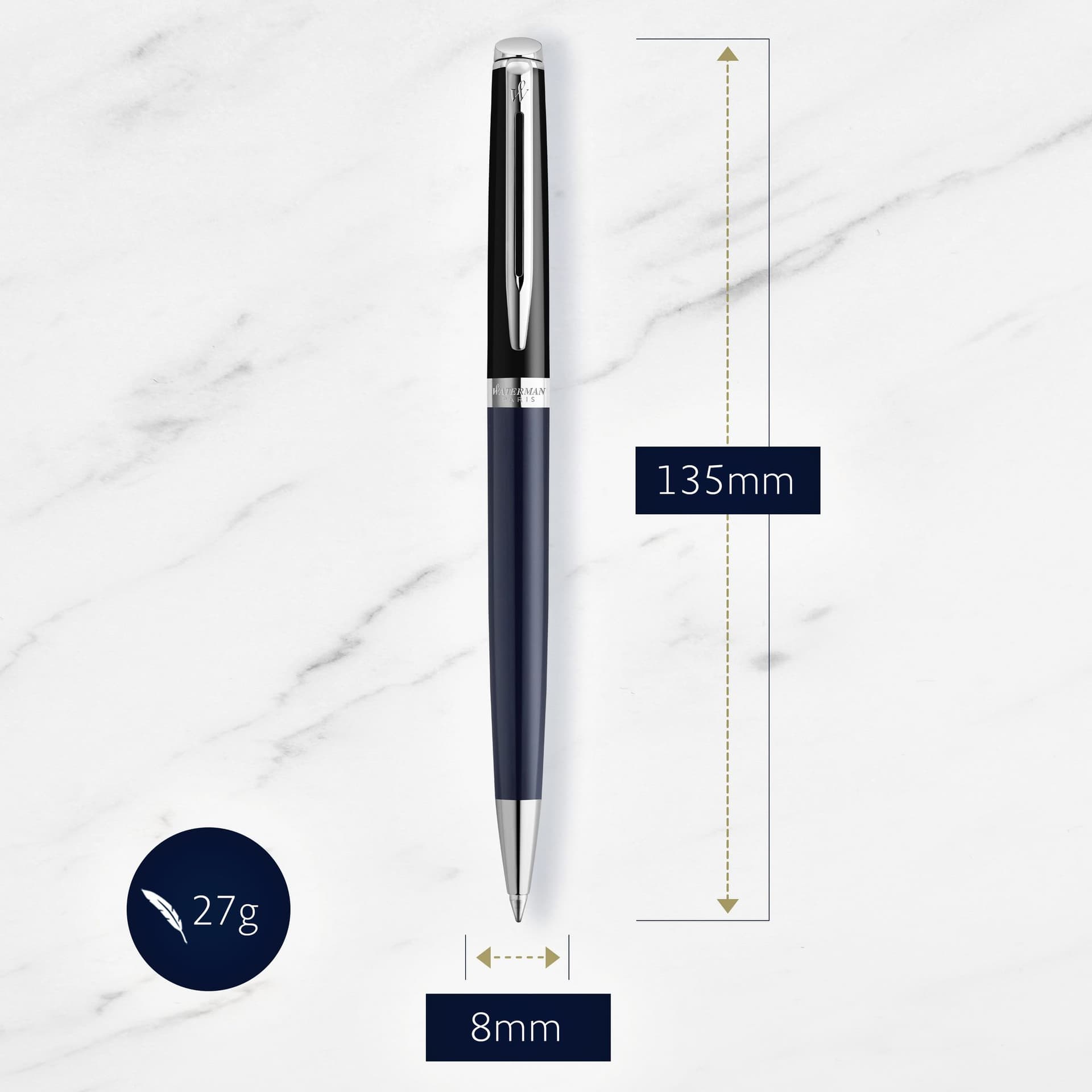Balpen Waterman Hémisphère Colour Blocking black en blue CT medium 5