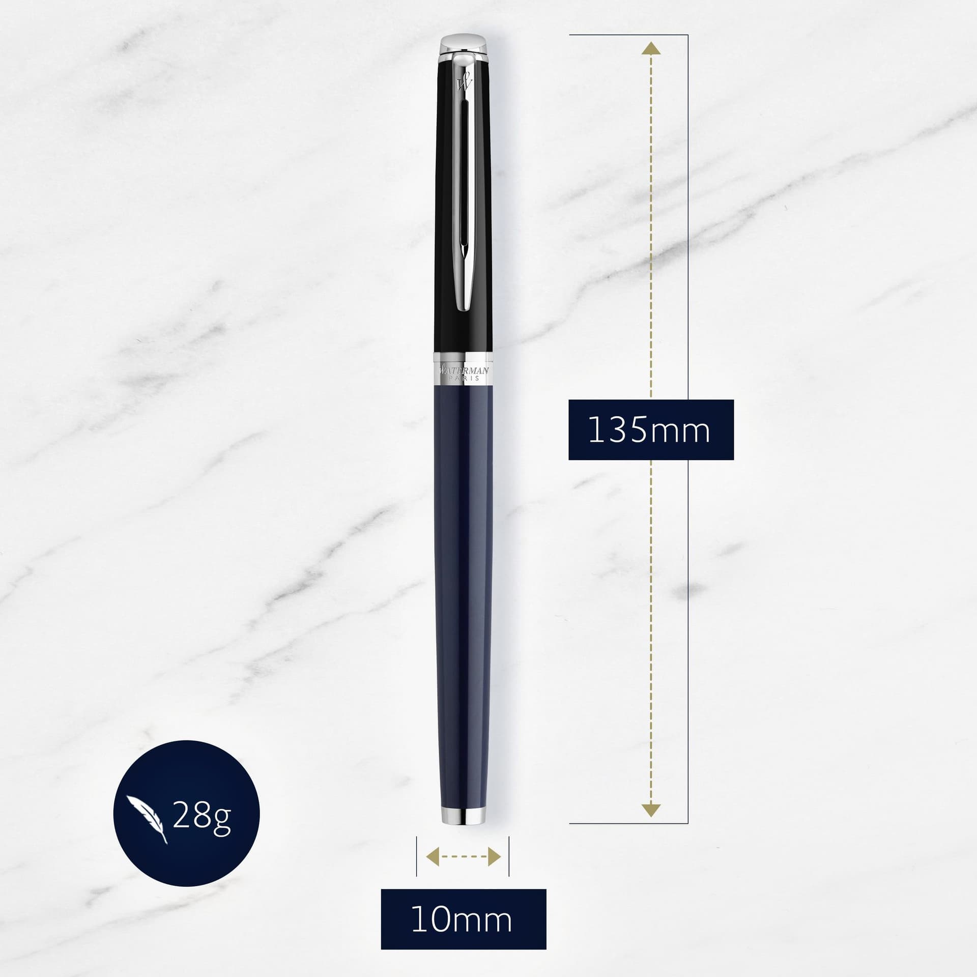 Vulpen Waterman Hémisphère Colour Blocking black en blue CT fijn 5