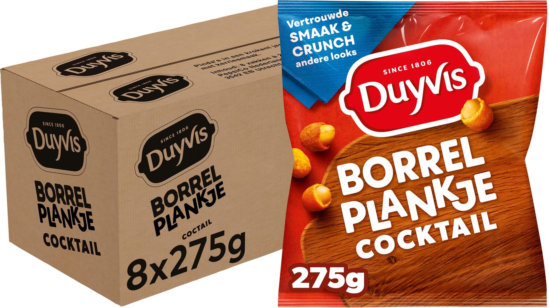 Borrelnootjes Duyvis cocktail zak 275gr 2