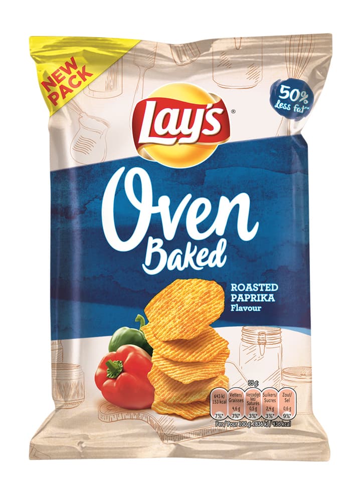 Chips Lay's Oven roasted paprika zakje 35gr 2