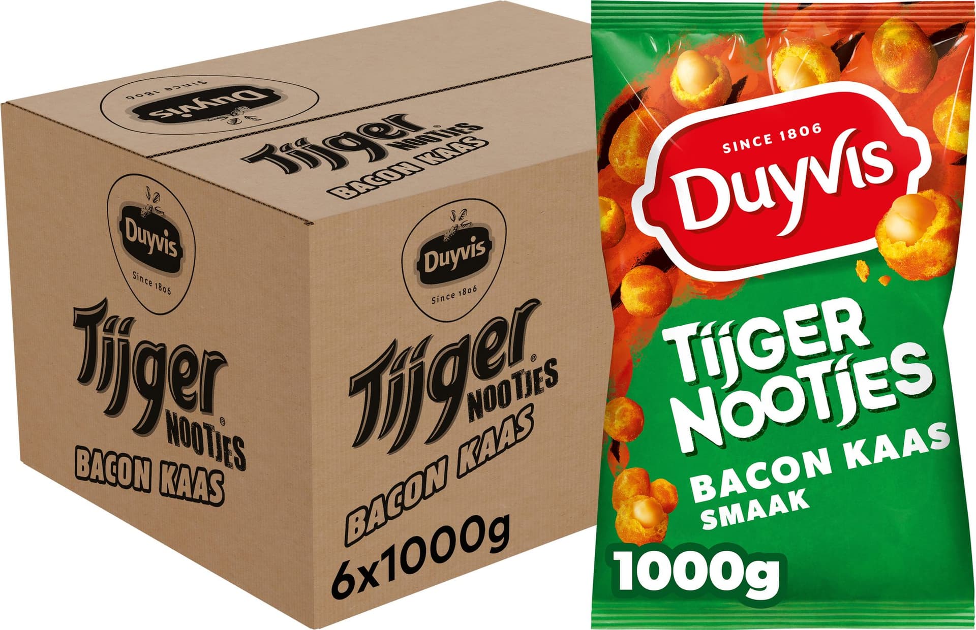 Tijgernootjes Duyvis  bacon kaas zak 1kg 2