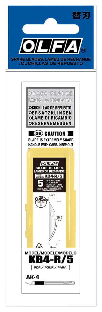 Reservemes Olfa KB4-R blister à 5 stuks