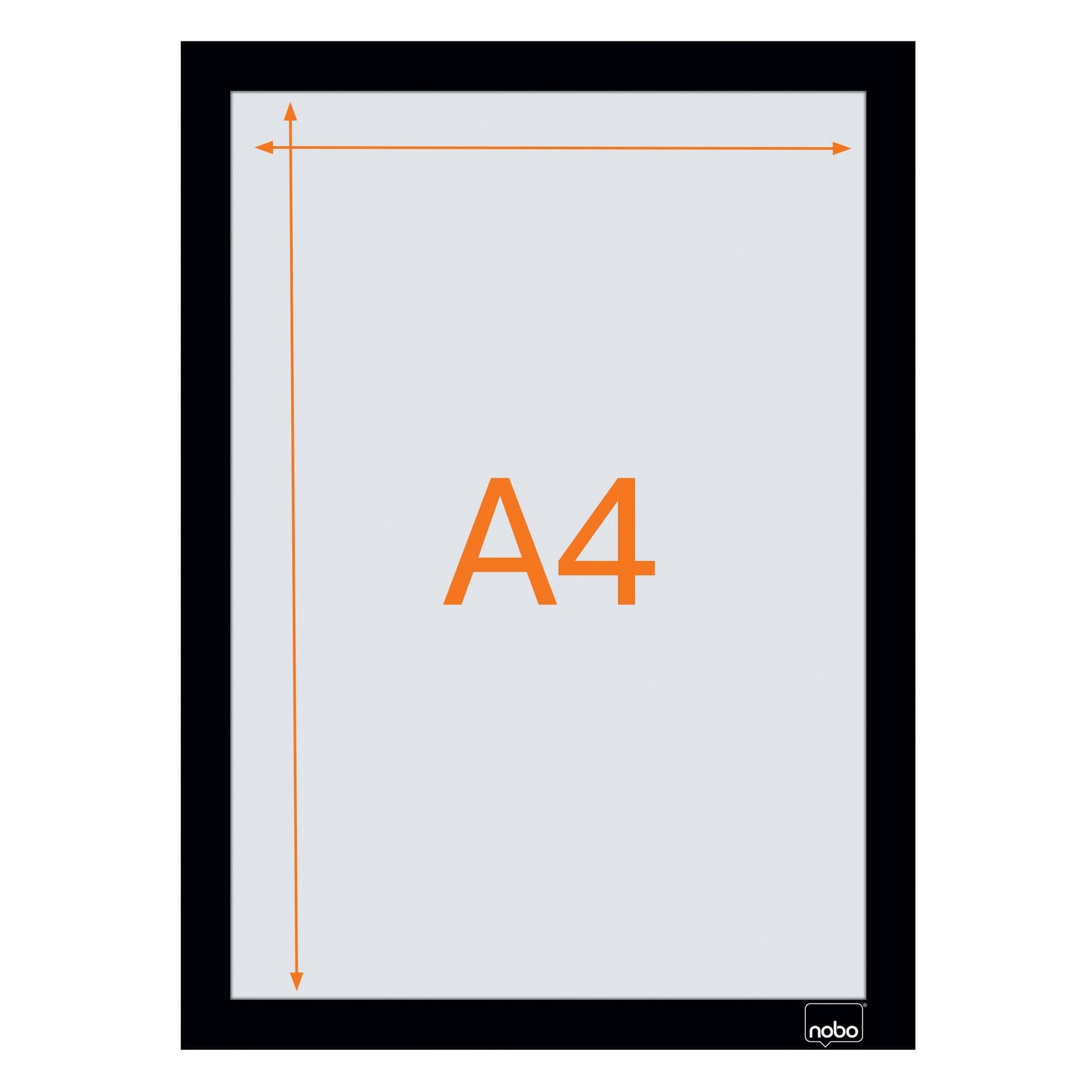 Infokader Nobo zelfklevend A4 zwart 2 stuks 5