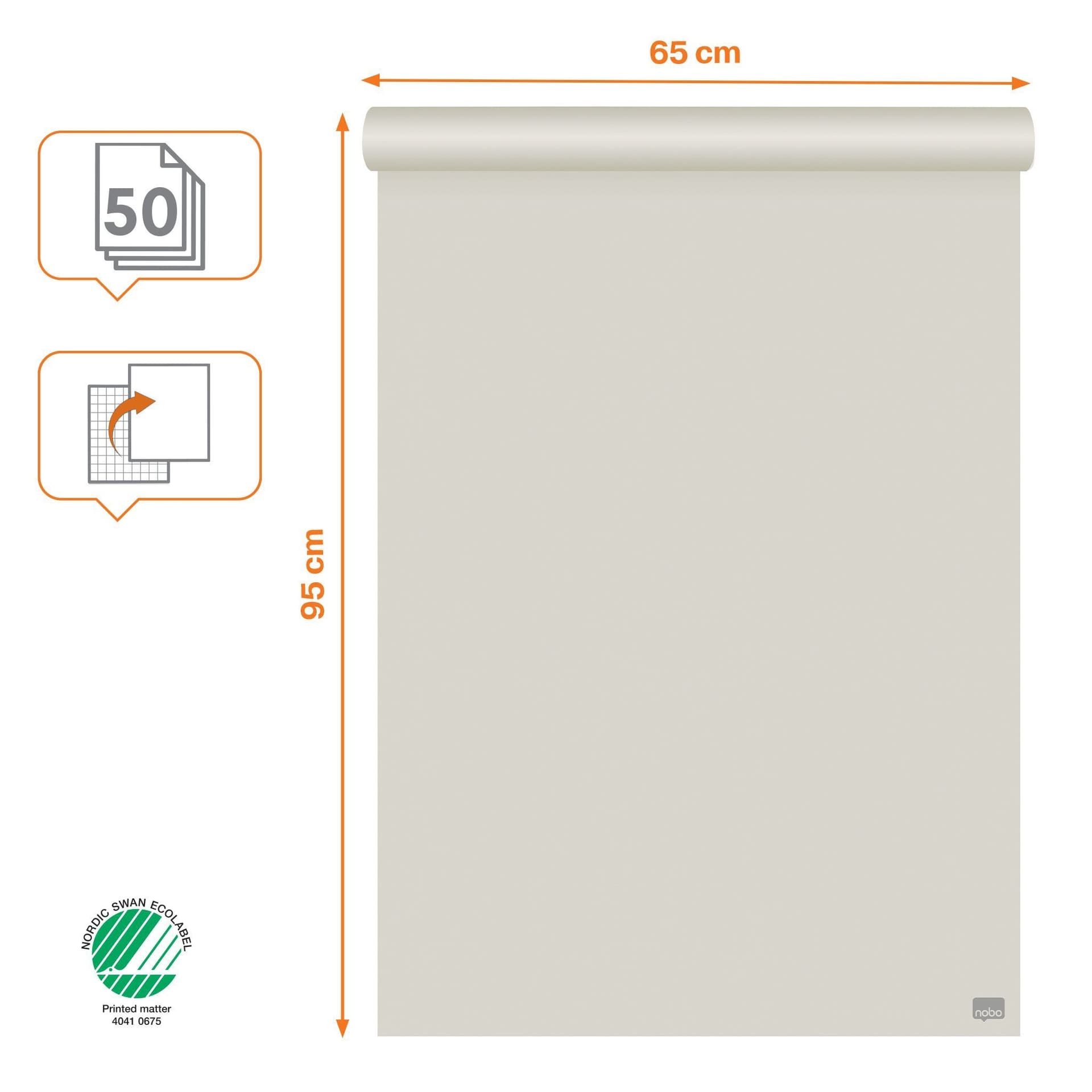 Flipoverpapier Nobo standaard 65x95cm dubbelzijdig plano 50vel 2