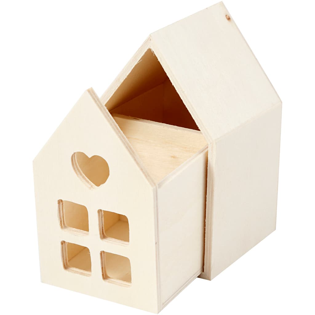 Huis met lade Creativ Company 10.8x6.8 cm hout 4