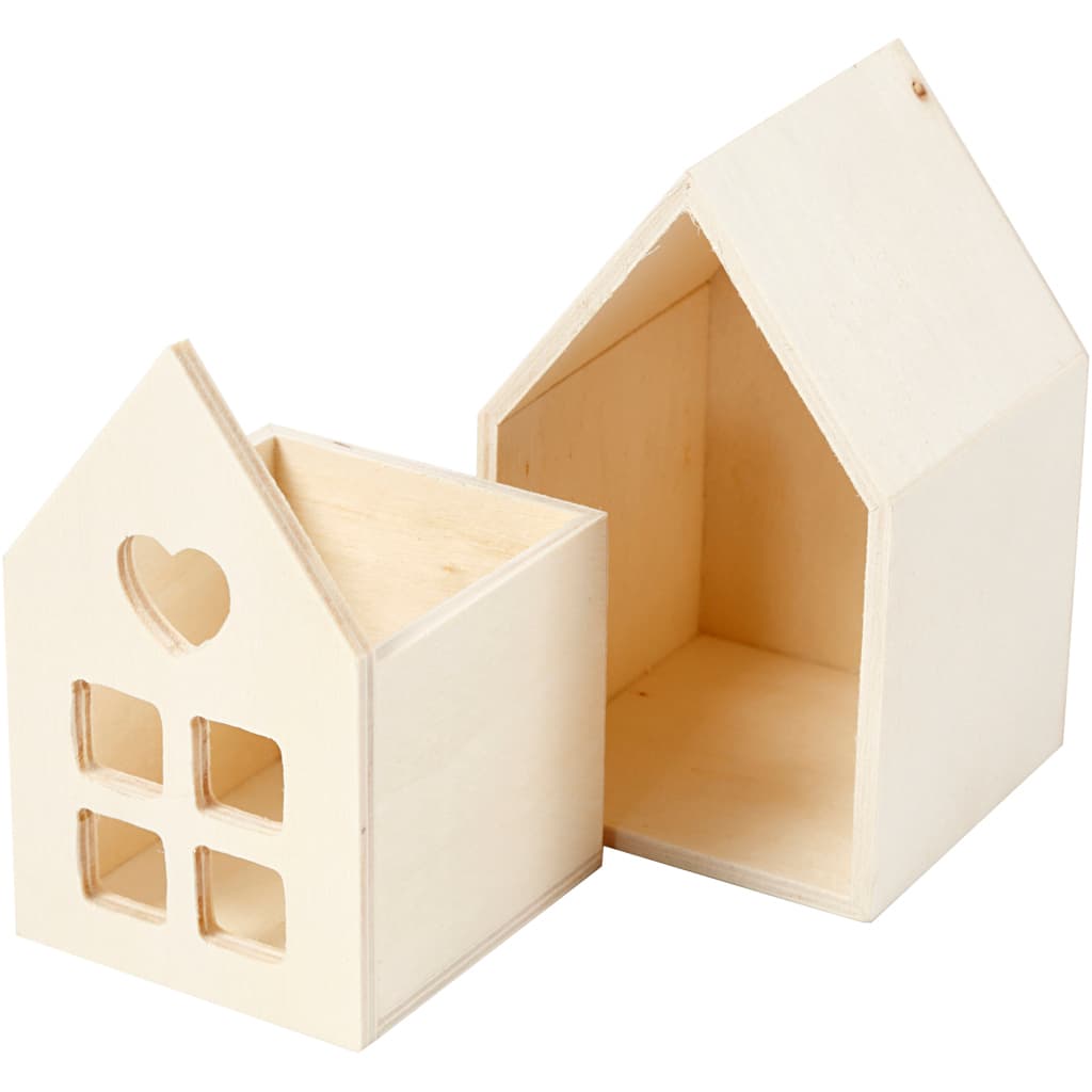 Huis met lade Creativ Company 10.8x6.8 cm hout 5
