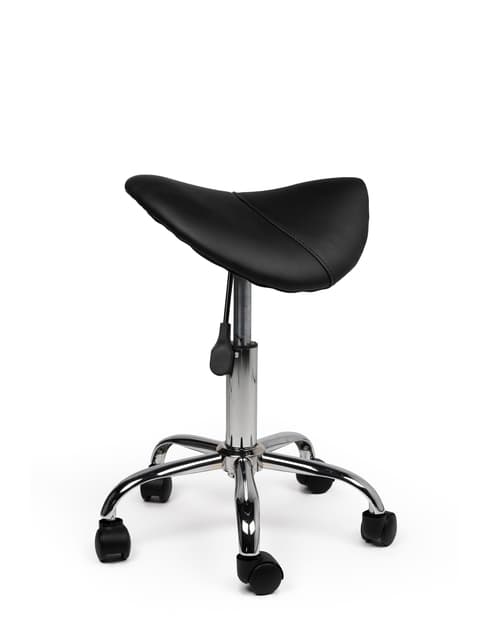 Zadelkruk Office laag harde wielen zw 3